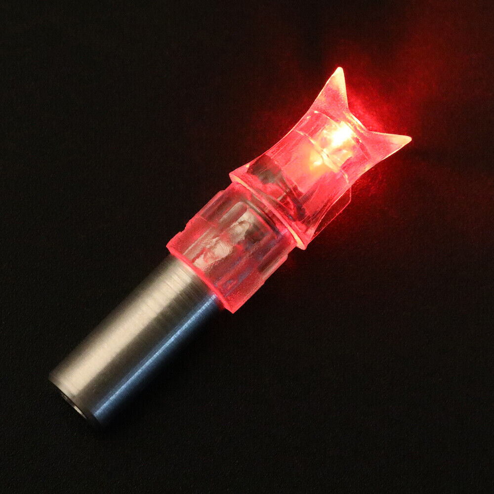 5pcs Crossbow LED Lighted Arrow Nock 7.6mm Arrow Shaft Tail Archery Hunting Shoot