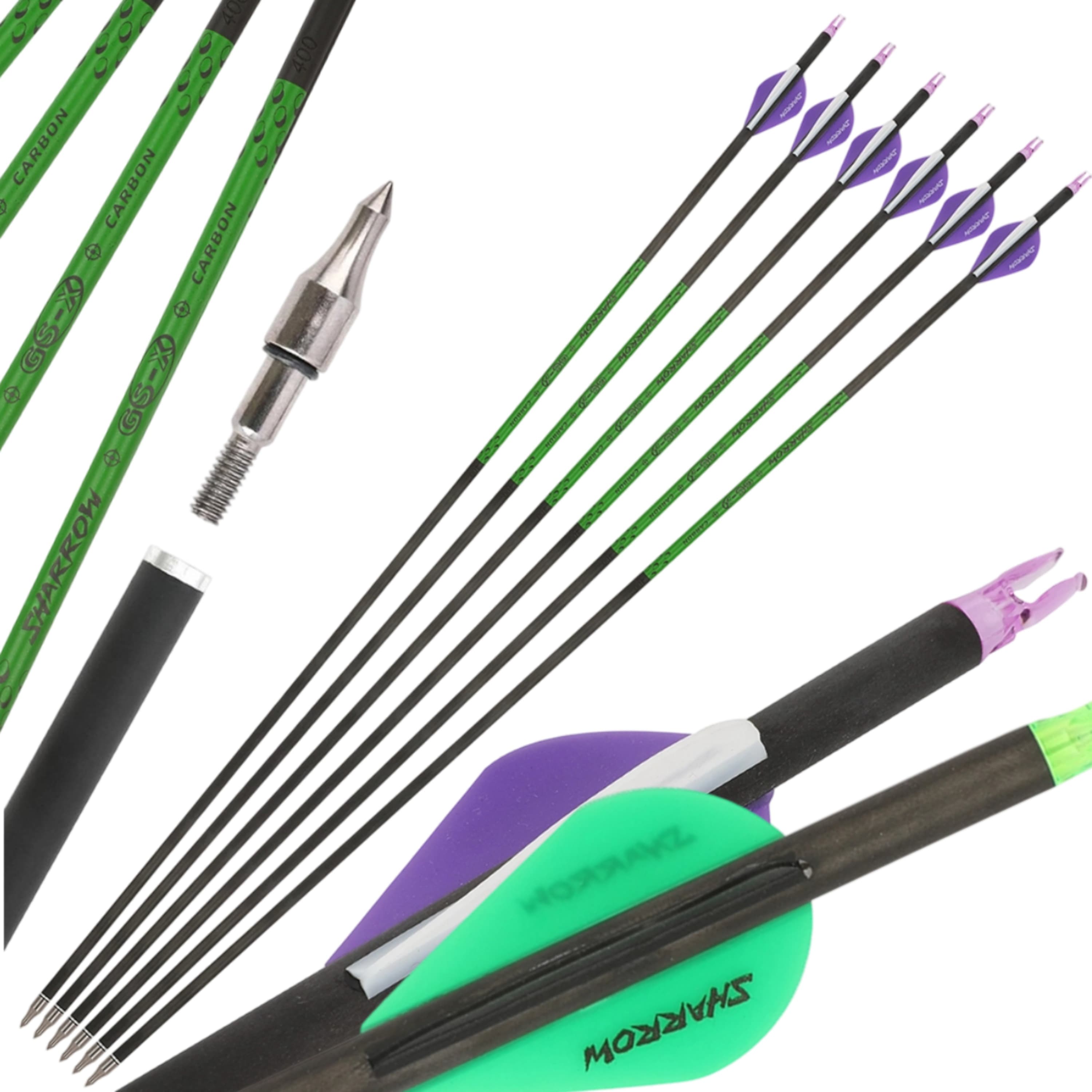 30" Pure Carbon Arrows SP300-800 for Recurve/Compound Archery
