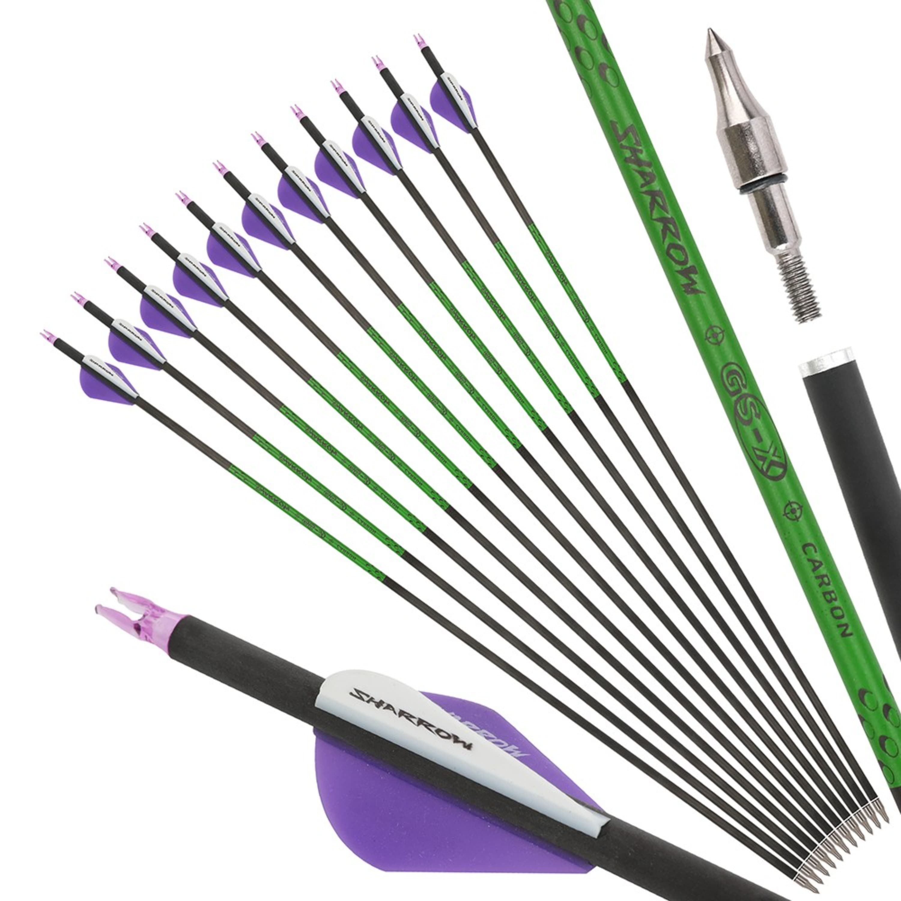 30" Pure Carbon Arrows SP300-800 for Recurve/Compound Archery