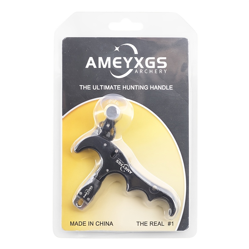 AMEYXGS 4-Finger Aluminum Archery Release – Black