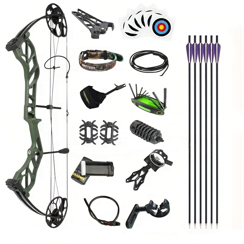 Adjustable 19-70lb Compound Bow – Aluminum Handle, Dual Cam