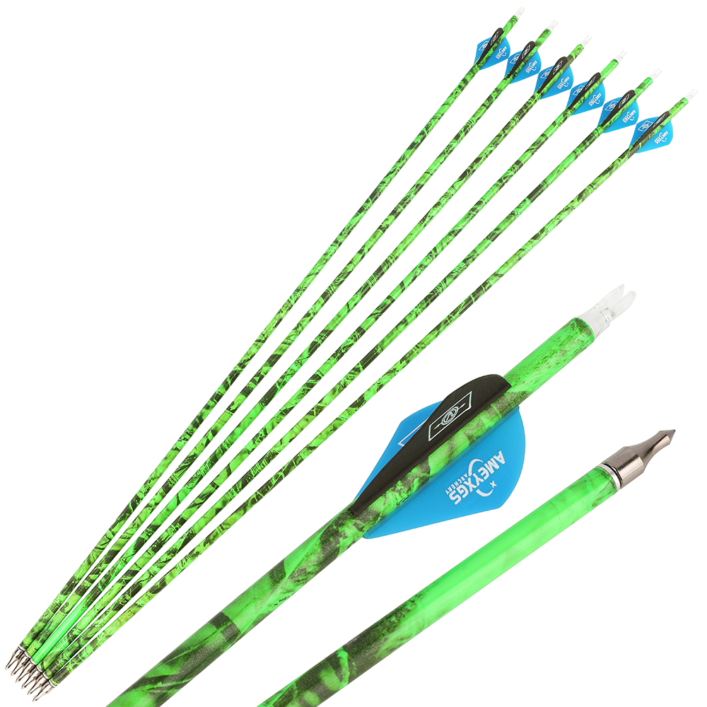 Archery Spine 500 Carbon Arrows 30 inch for Hunting Target Practice