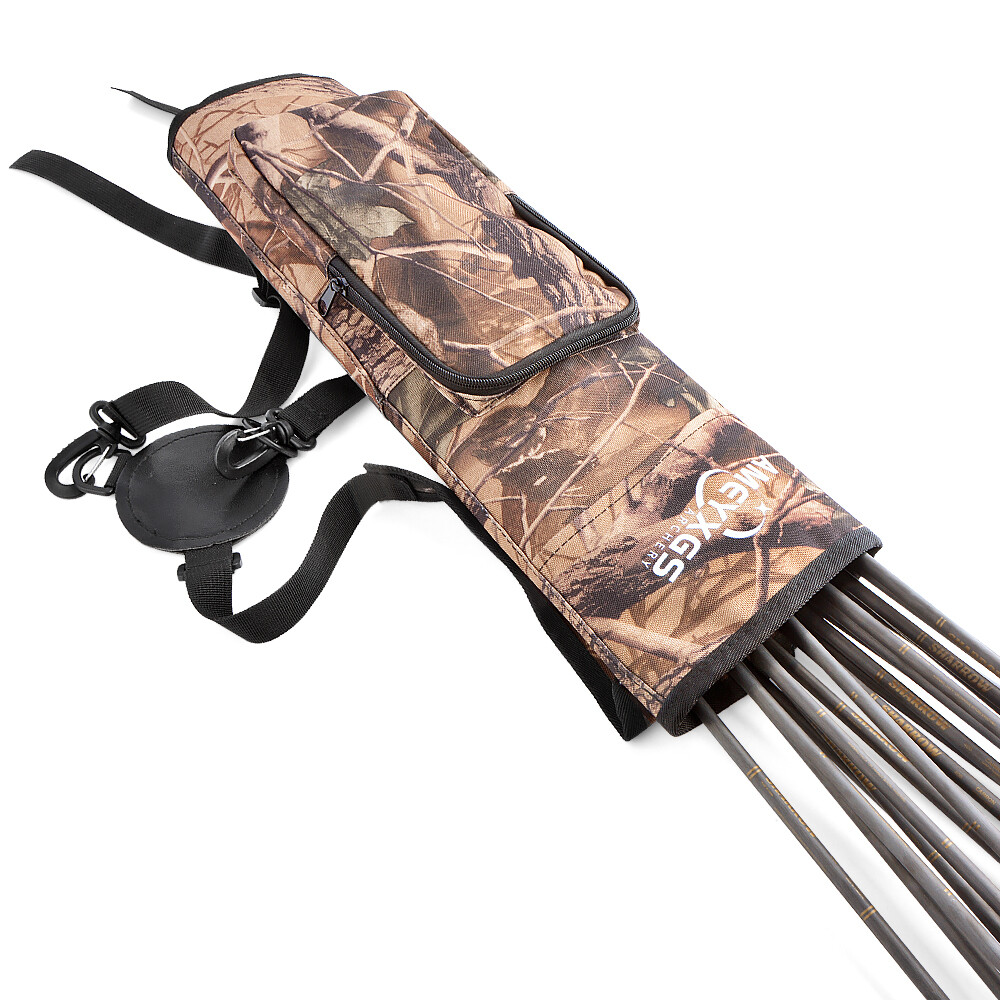 Large Capacity Archery Arrow Quiver – Black & Camo