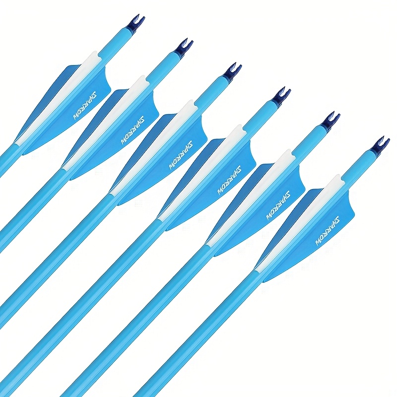 12pcs 30" Mixed Carbon Arrows with Rubber Vanes – 500 Spine