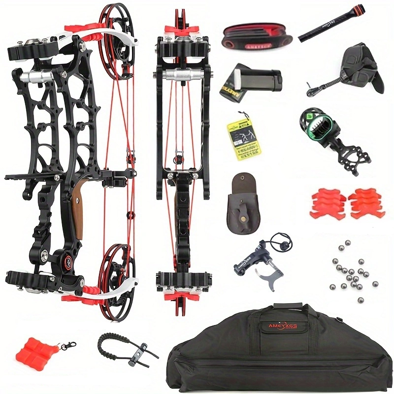 330FPS CNC Aluminum Alloy Compound Sling Bow 30-75lbs Adjustabl