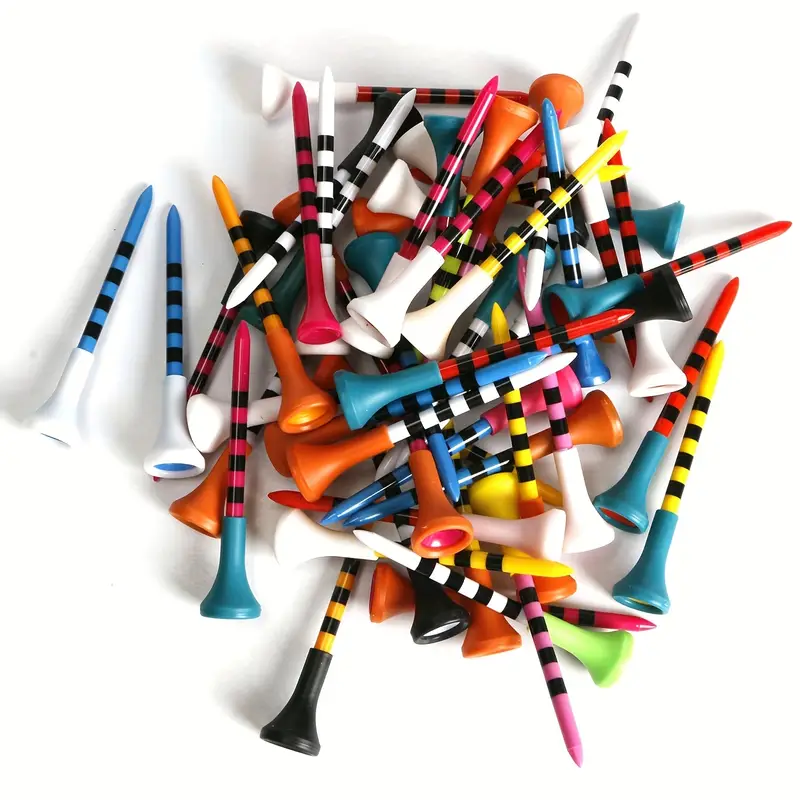 Colored Unbreakable Golf Tees 83mm 70mm Professional Tee Holder 50X