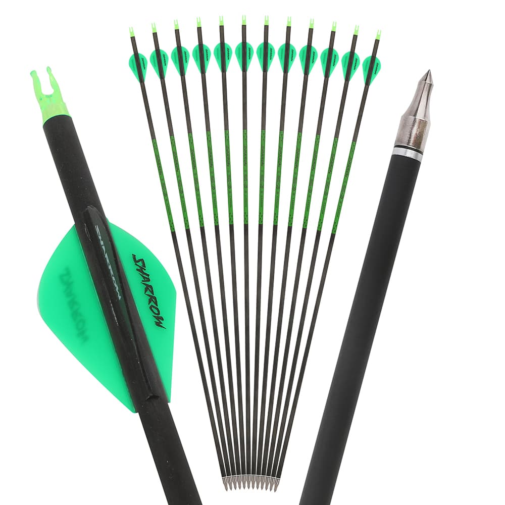 30" Pure Carbon Arrows SP300-800 for Recurve/Compound Archery