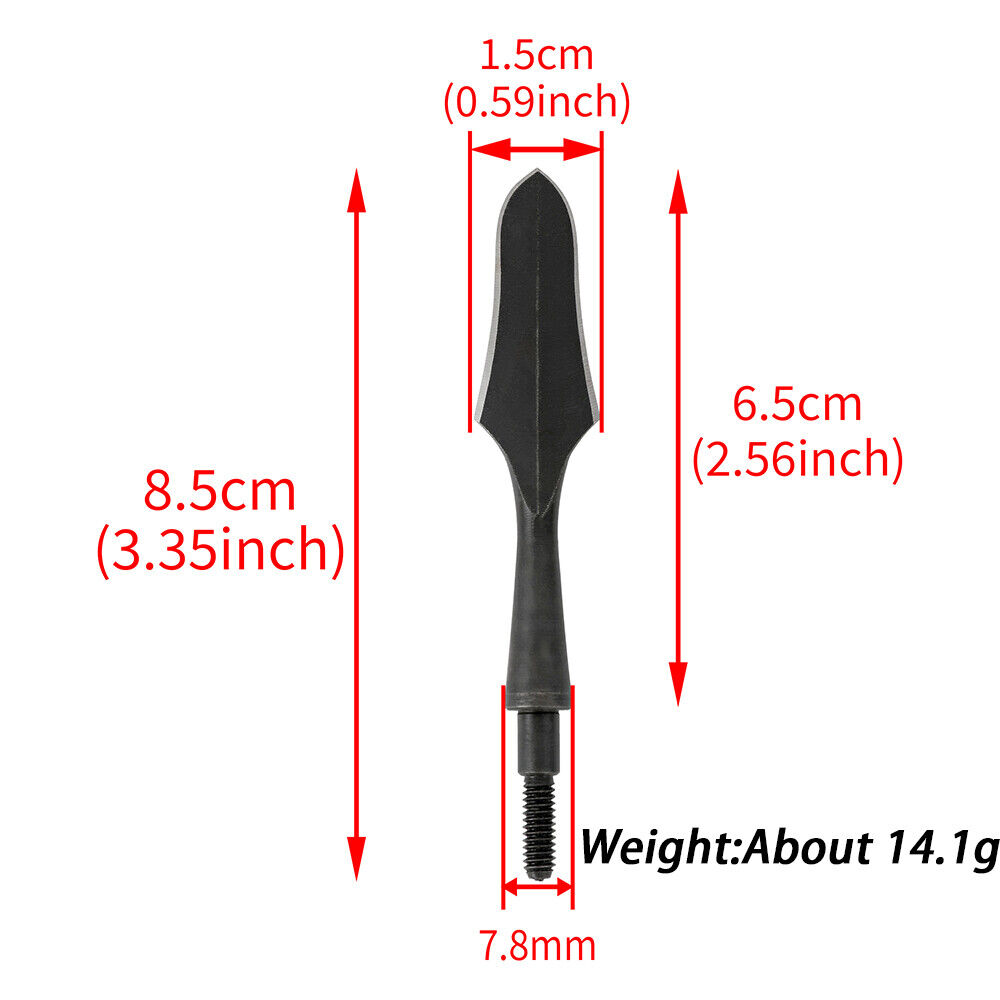 3pcs Broadheads Traditional Arrowhead Screw Tip Point Arrows Crossbow Archery Hunting