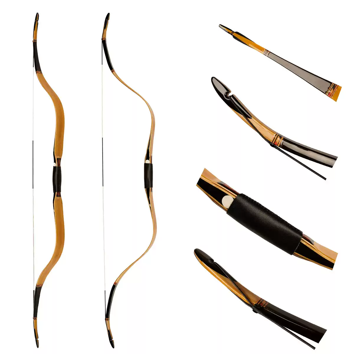 AF Mong Yuan Traditional Recurve Bow 34" Handmade Laminated Bow