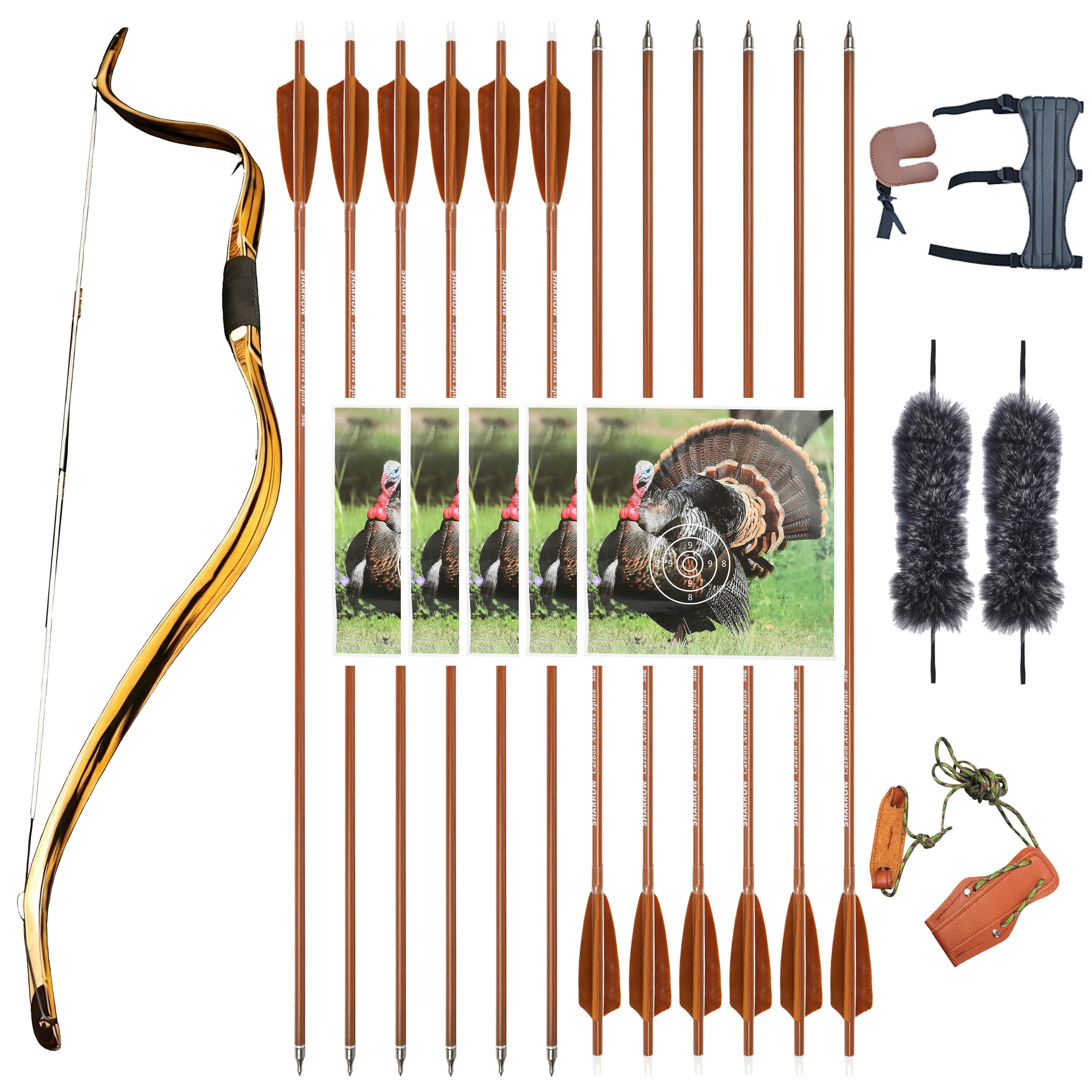 AF Queyue Traditional Bow Laminated Bow 46" 20–50lbs 