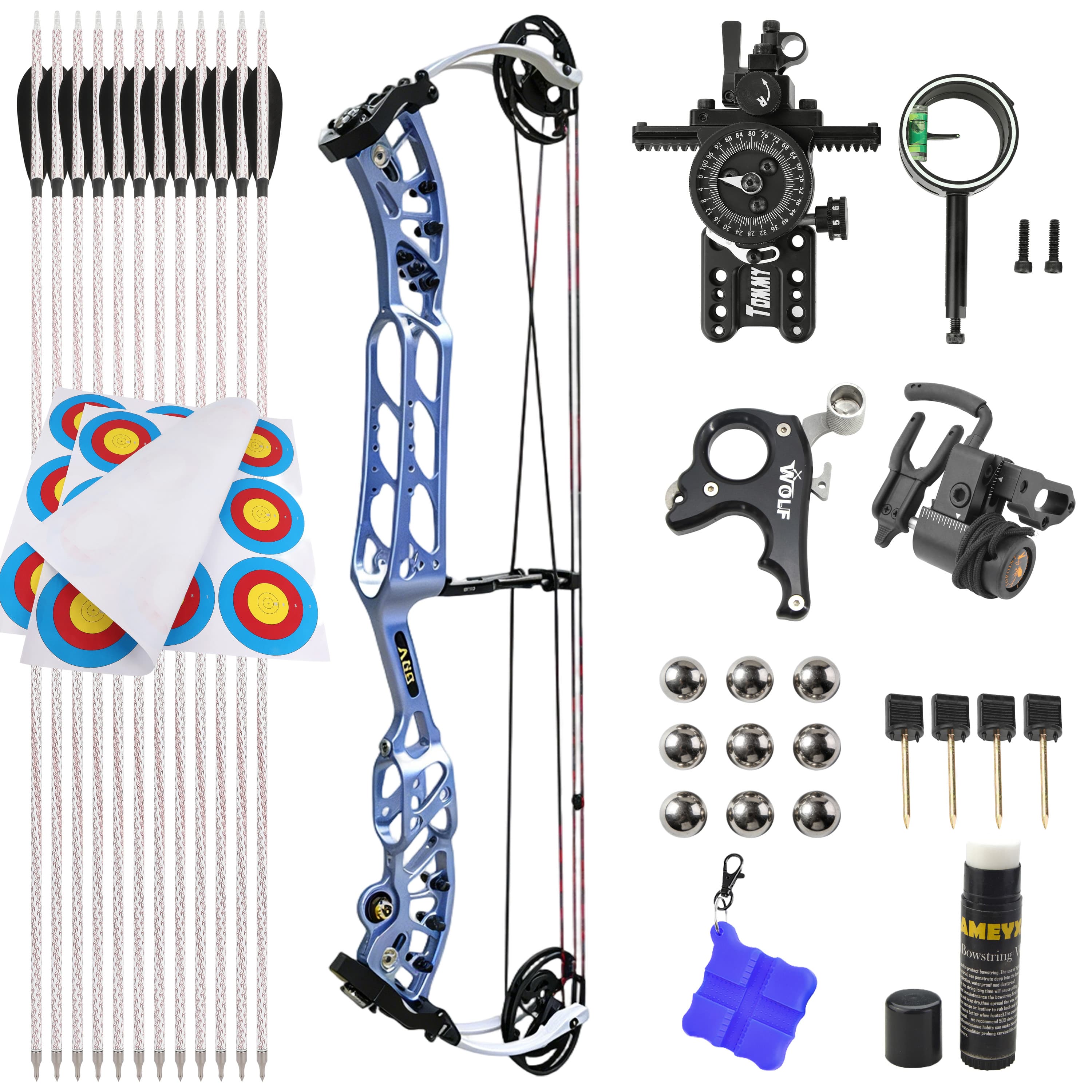 AGS 30-60lbs Compound Bow Arrow Set Hunting Shooting