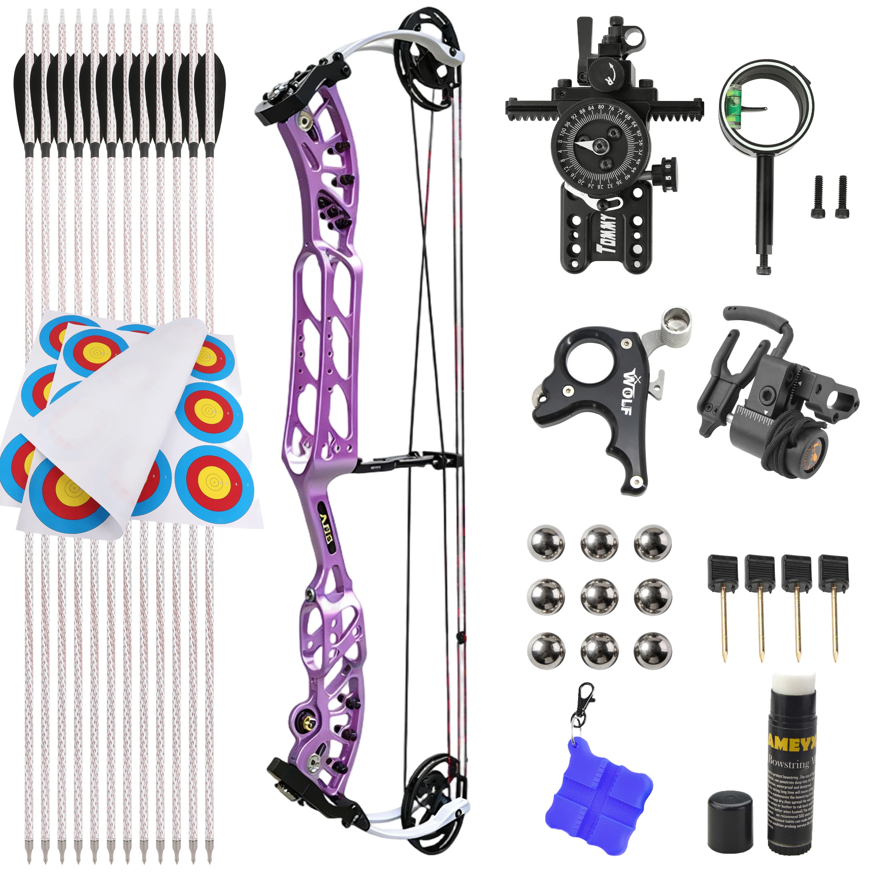 AGS 30-60lbs Compound Bow Arrow Set Hunting Shooting