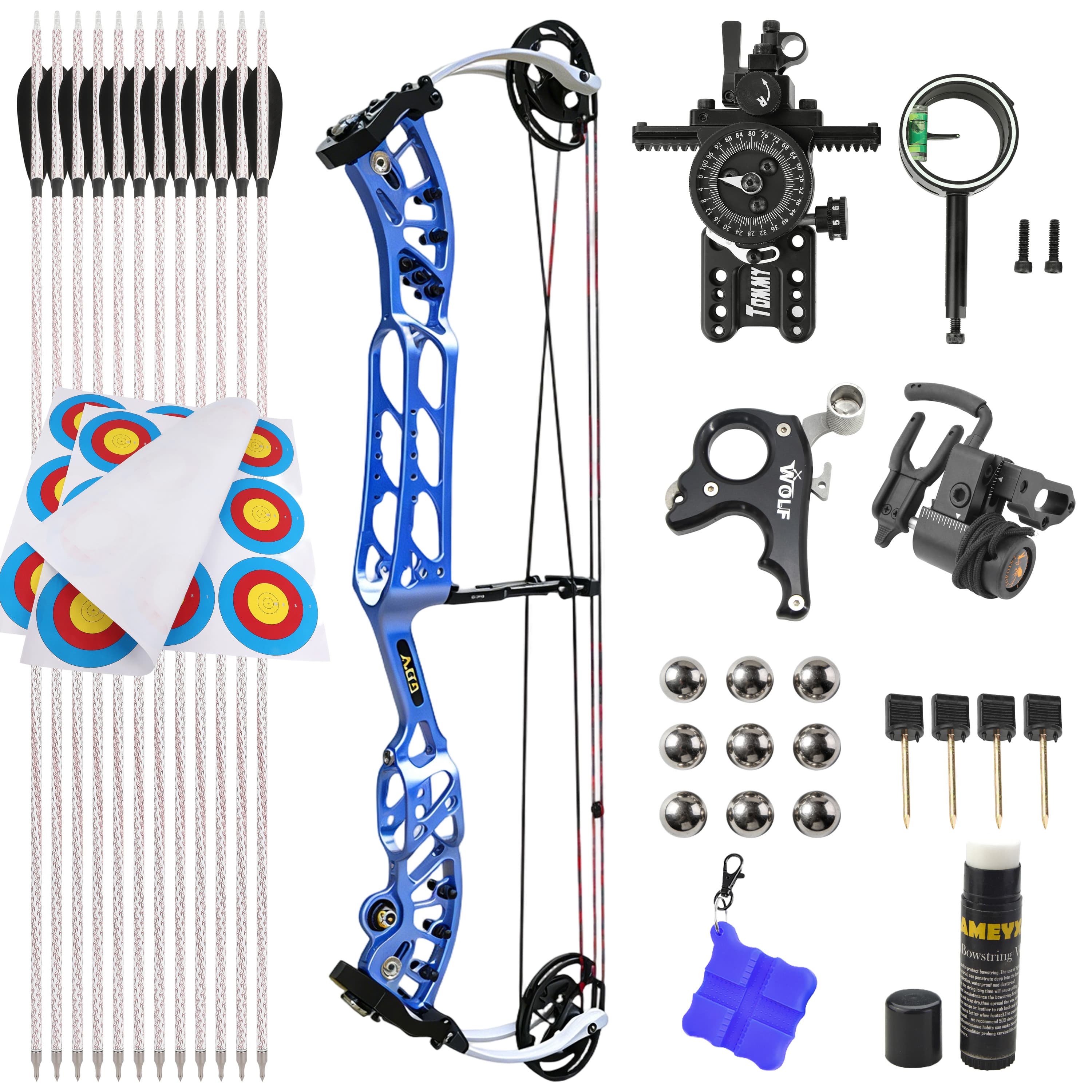 AGS 30-60lbs Compound Bow Arrow Set Hunting Shooting