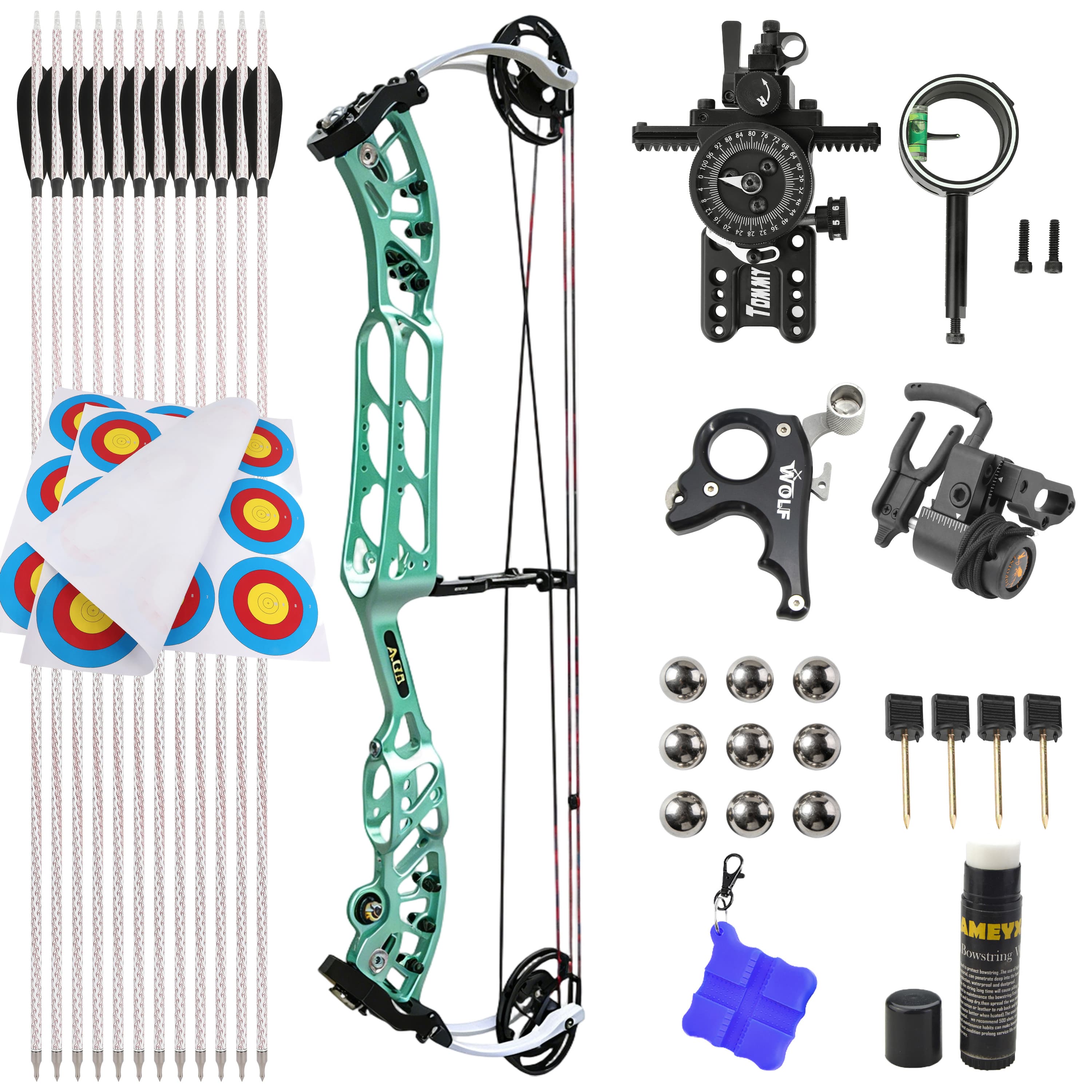 AGS 30-60lbs Compound Bow Arrow Set Hunting Shooting