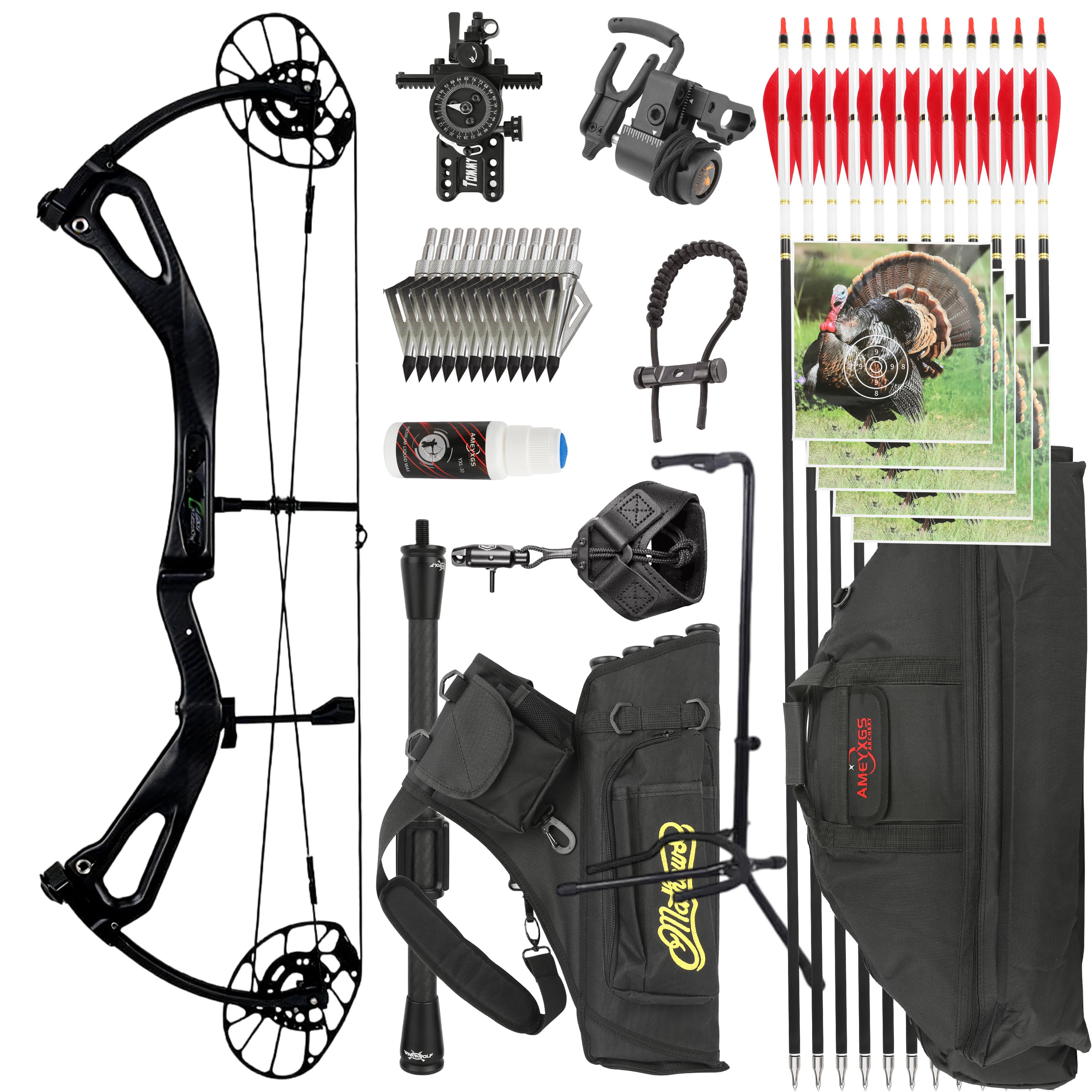 AGS Archery Compound Bow 45-75LBS Shooting TargeT 345 fps