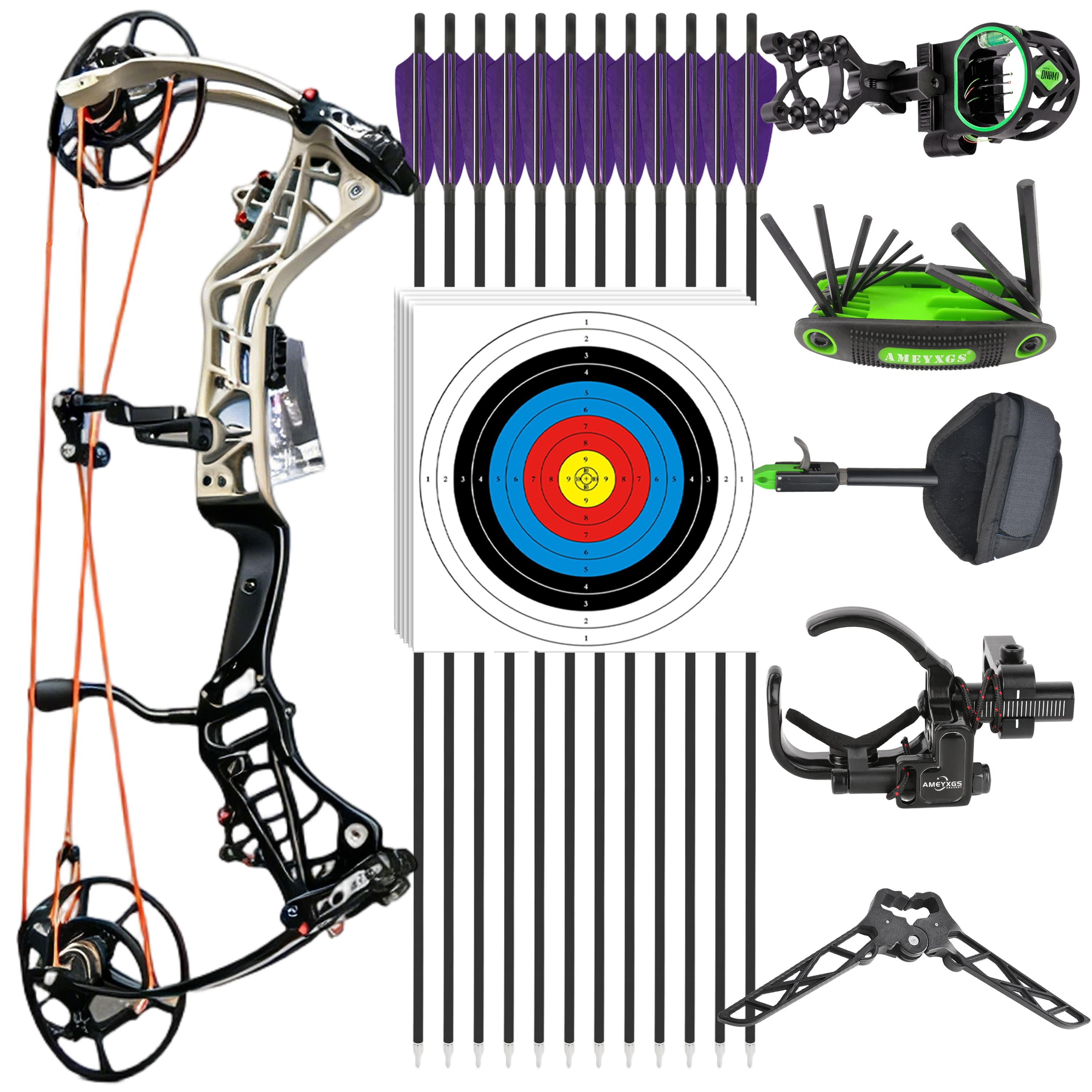 AGS Compound Bow 45-75lbs Hunting Kit Shooting Archery