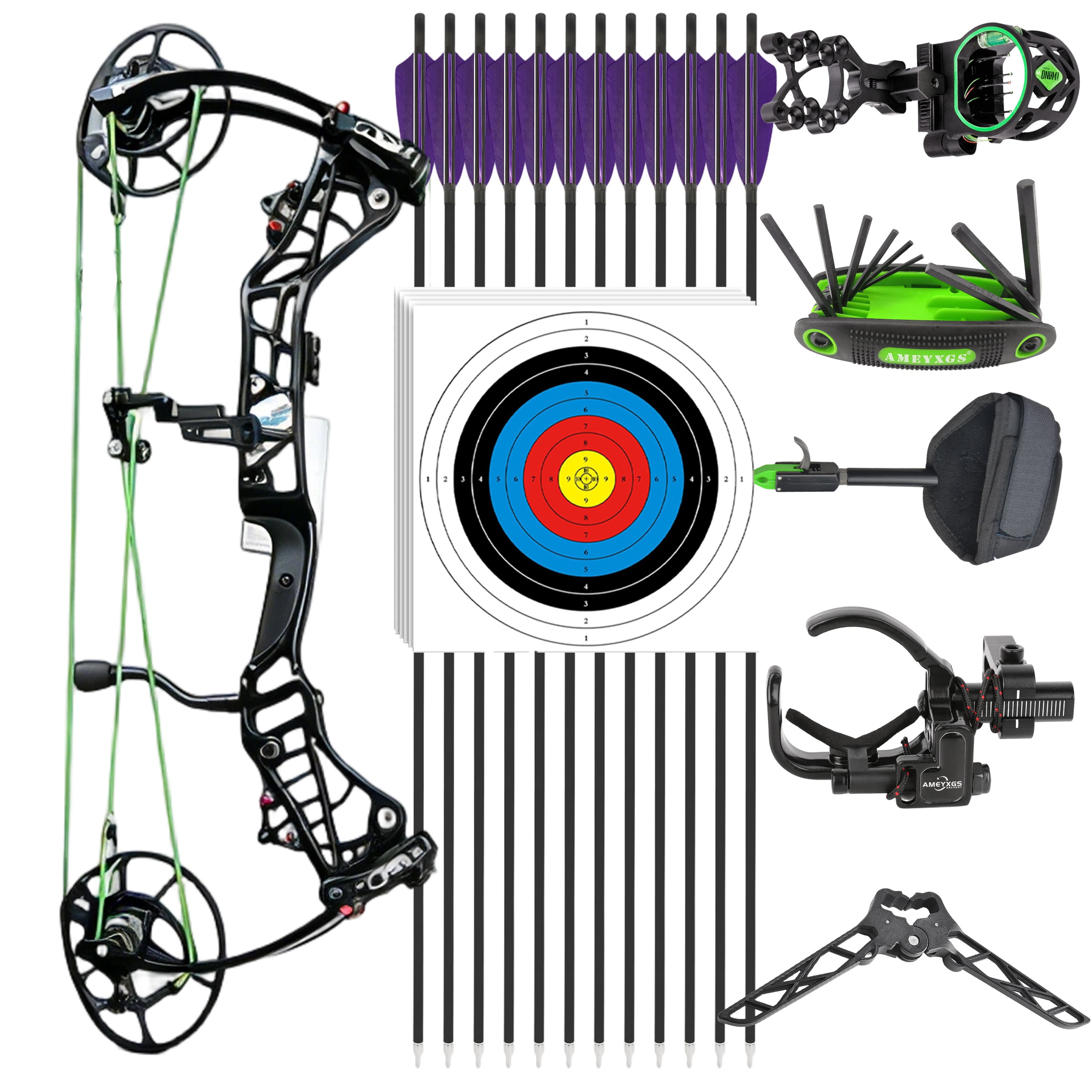 AGS Compound Bow 45-75lbs Hunting Kit Shooting Archery