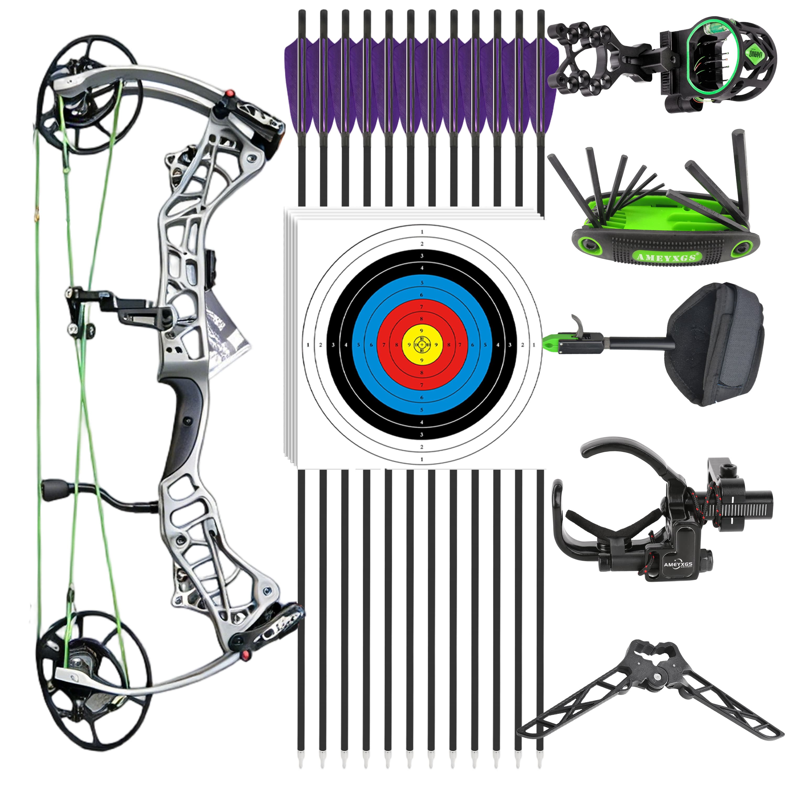 AGS Compound Bow 45-75lbs Hunting Kit Shooting Archery