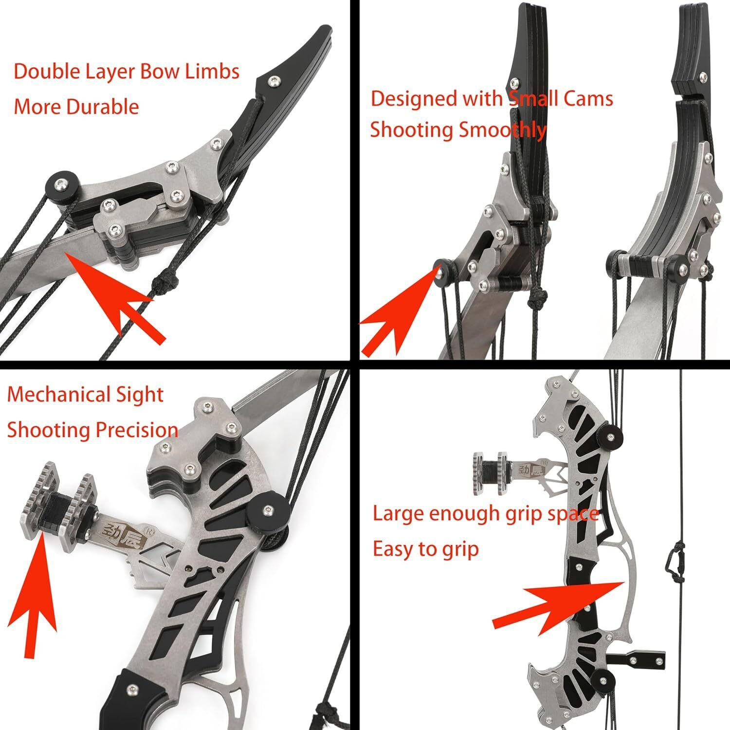 16" Mini Compound Bow Kit 16lbs Archery Gift Arrows Target Shooting Game Bow