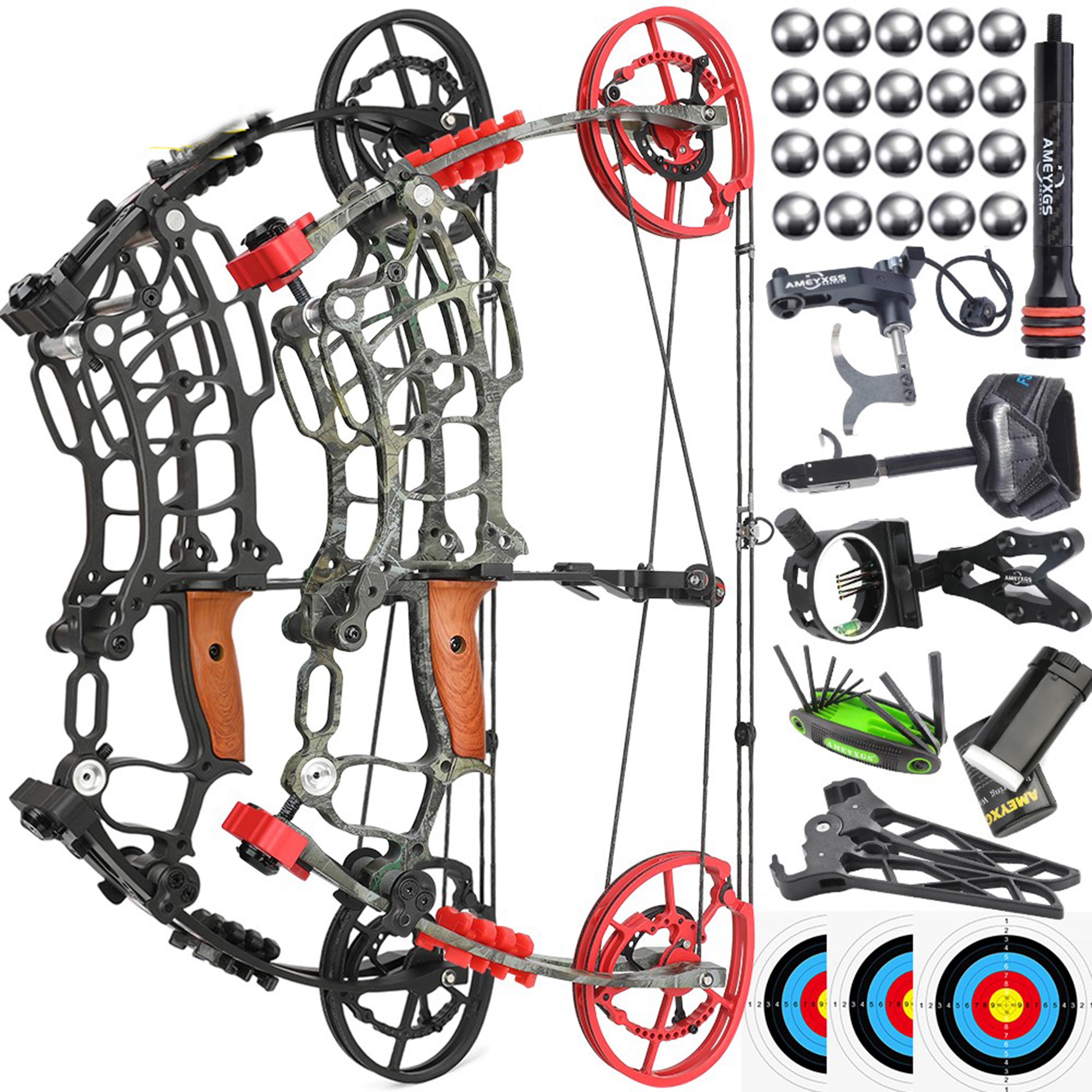 SHARROW Dual-Purpose Compound Bow 30-70lbs Archery Shooting