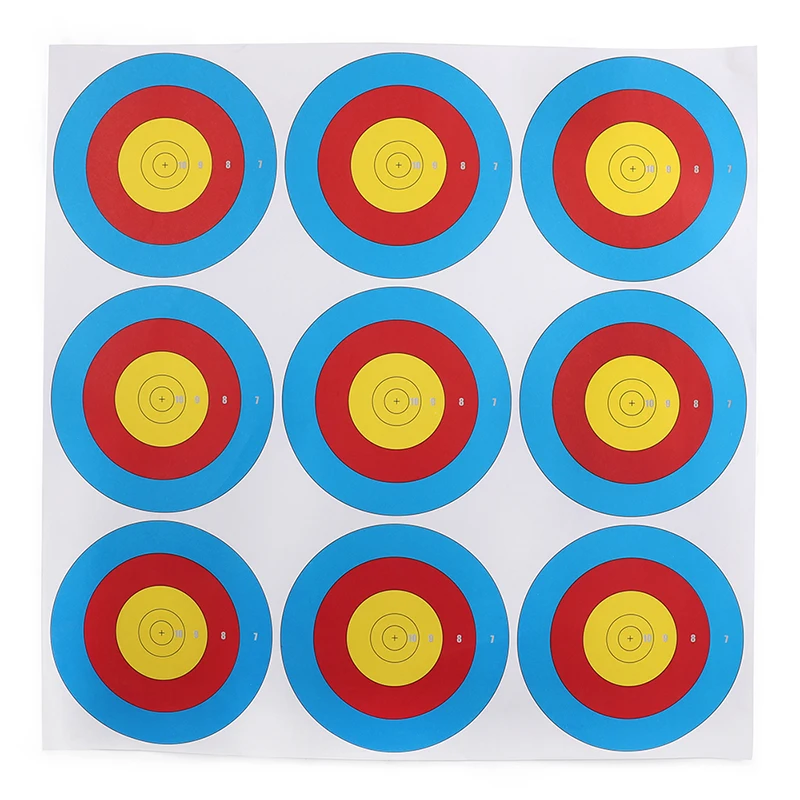 20pcs  Archery Target Papers  60*60cm Two-sided Offset Paper Fit Compound Recurve Bow Outdoor Training Accessory