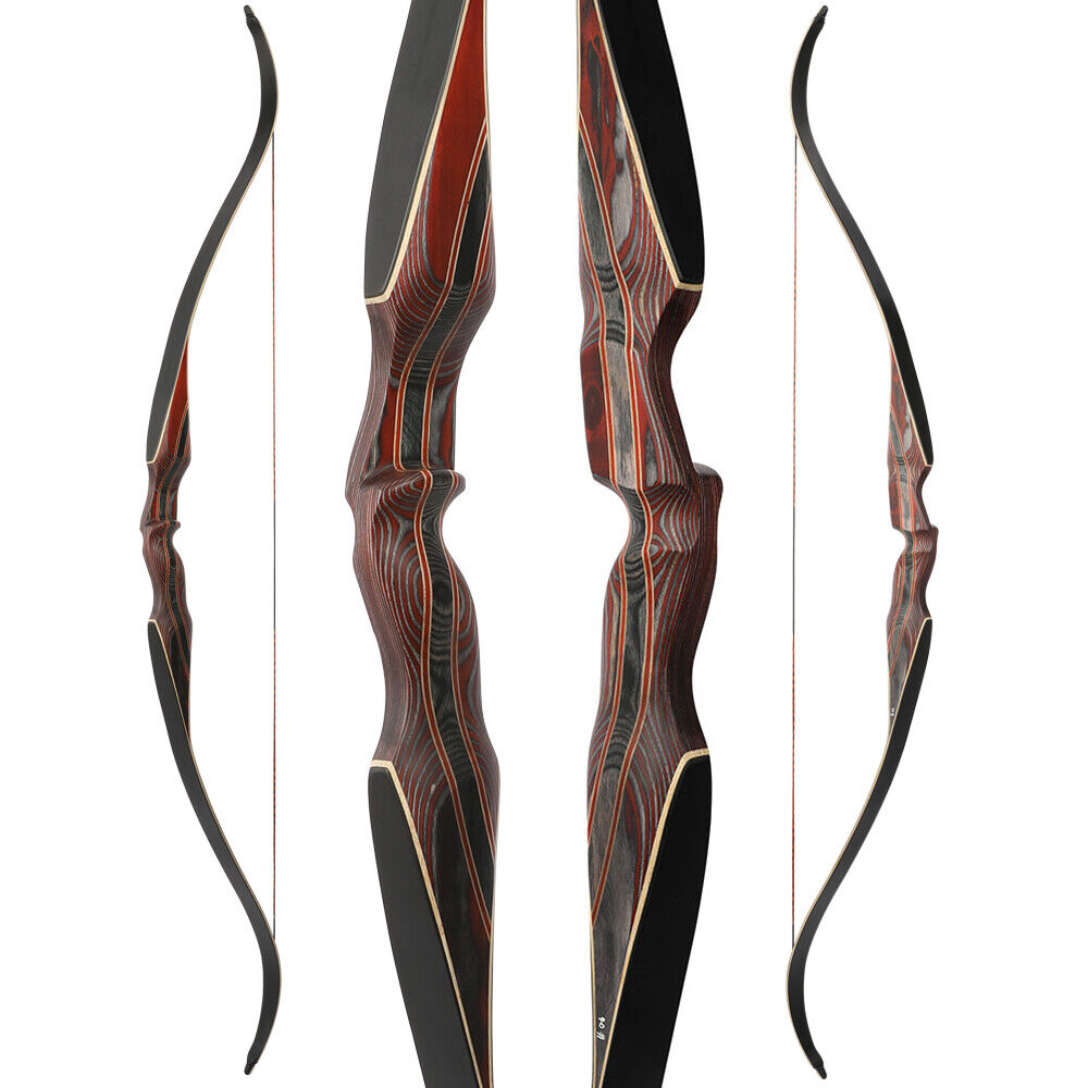 64'' Traditional Recurve Bow Longbow 30-60lbs Horsebow One Piece Archery Hunting