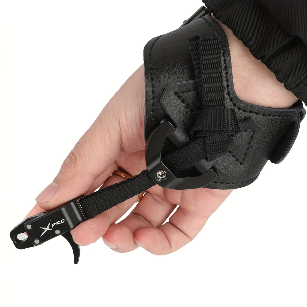 Automatic Jaw Closure Bow Release  3.0Oz Lightweight Archery Release Aids, Adjustable Jaws Sensitivity & Leather Wristband Wrist Guards, for Compound Bow