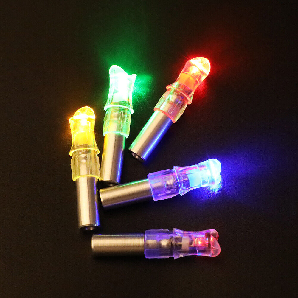 5pcs Crossbow LED Lighted Arrow Nock 7.6mm Arrow Shaft Tail Archery Hunting Shoot