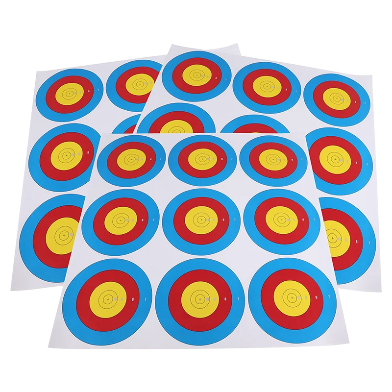 20pcs  Archery Target Papers  60*60cm Two-sided Offset Paper Fit Compound Recurve Bow Outdoor Training Accessory