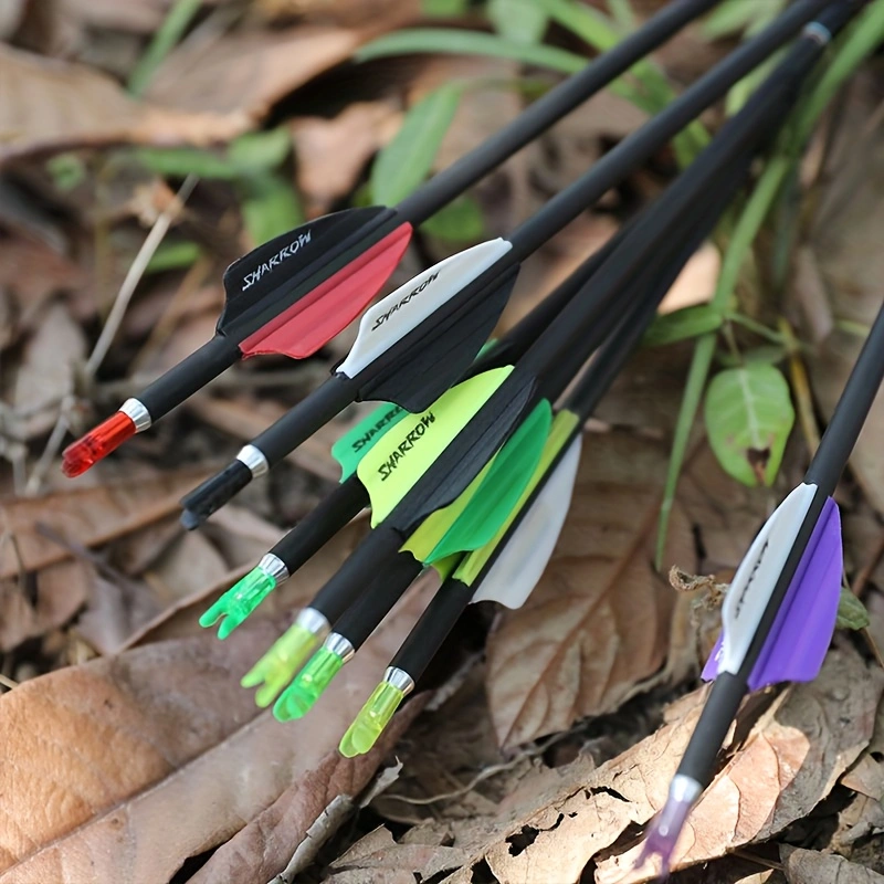  12pcs shark id4.2mm pure carbon arrow outdoor shooting archery composite bow 