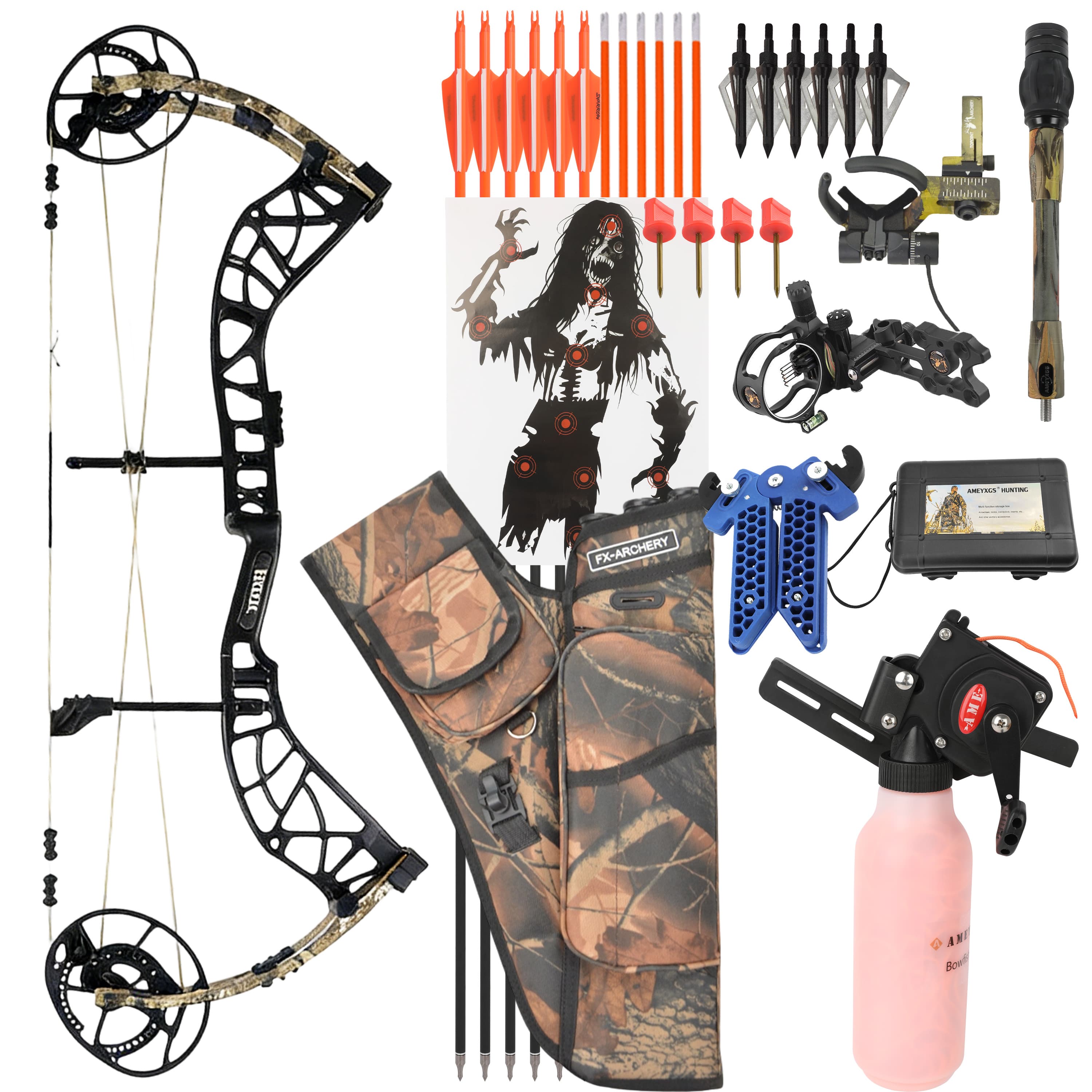 BEAR Compound Bow Kit 45-70lbs Shooting Hunting Target Archery