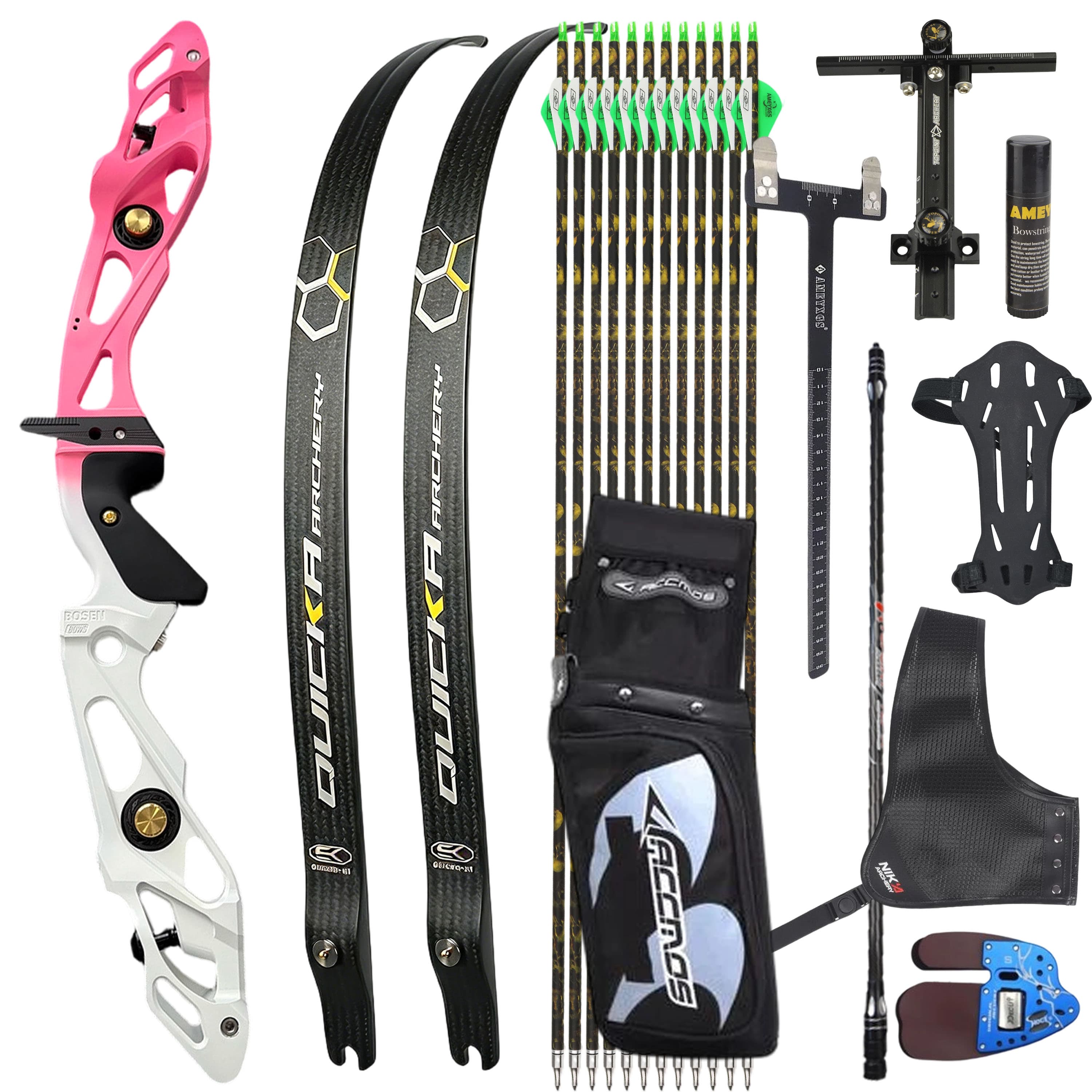 BOSEN Takedown Recurve Bow Kit 18-50bs Shooting Archery Target 