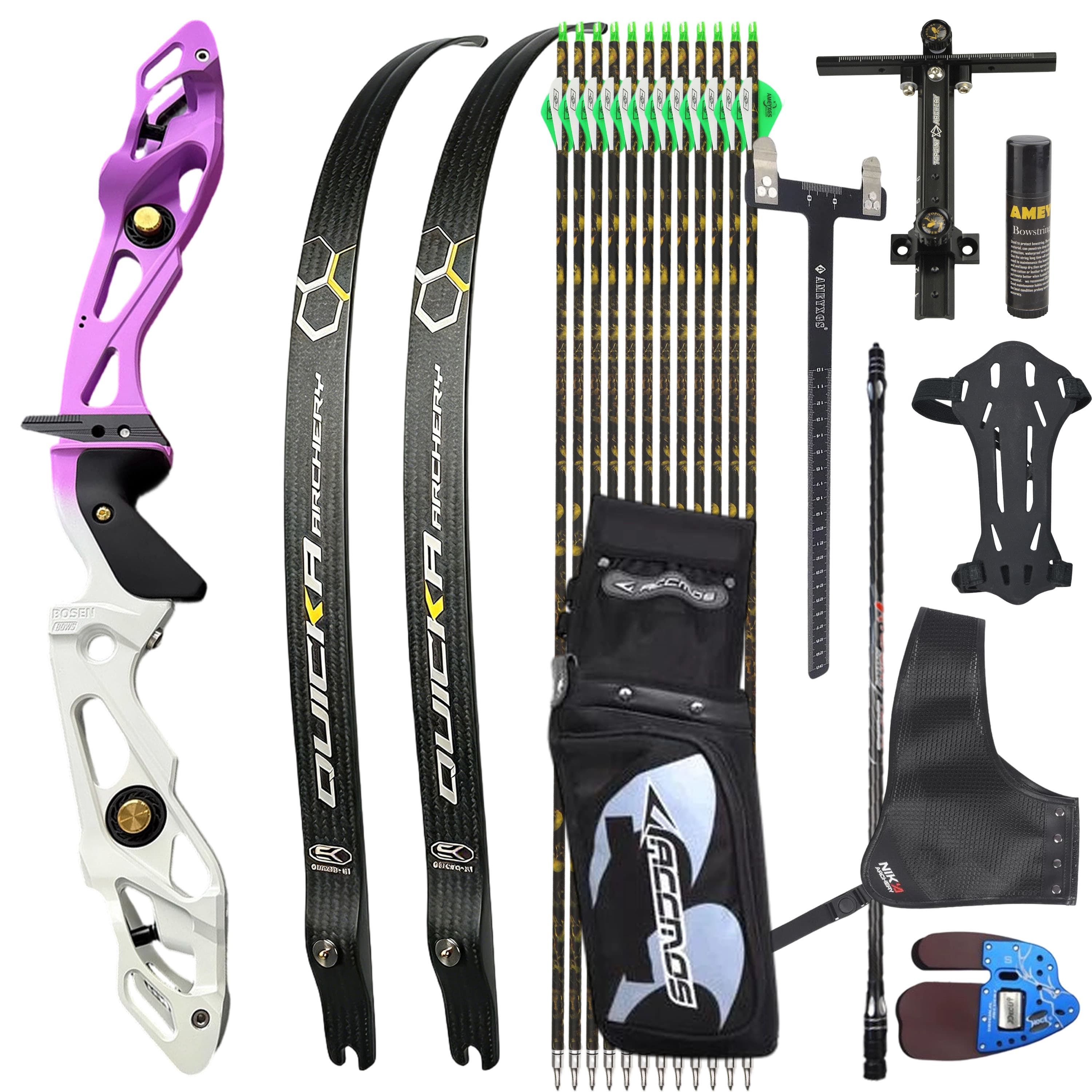 BOSEN Takedown Recurve Bow Kit 18-50bs Shooting Archery Target 