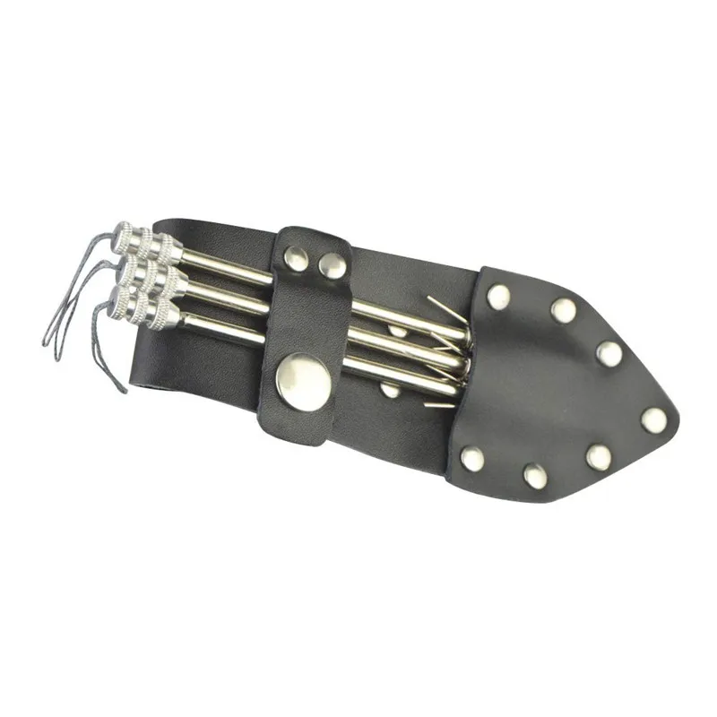 6/12pcs Archery Fishing Arrow Tips Fishing Broadheads Fishing Darts With Waist Bag