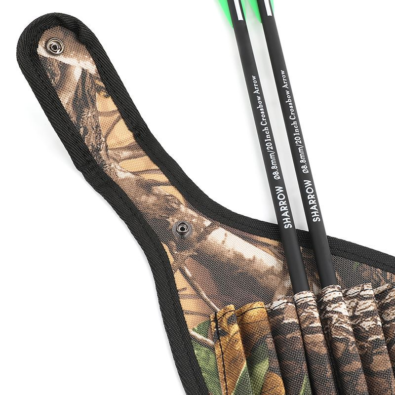 Mini 11'' Archery Arrow Quiver Portable Divide Arrow Bag Can Hold 8pcs Arrows  Outdoor 