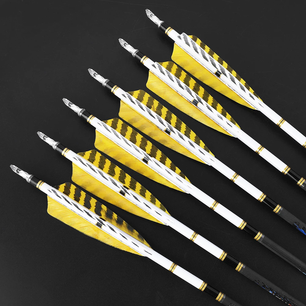 31 Aste Frecce In Carbonio Puro 31 Pollici, Spine SP300/350/400/500/600 - Per Arco Compound E Ricurvo