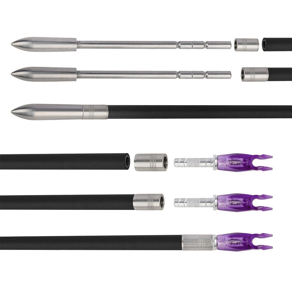 12X carbon aluminum arrow shaft 0.001 inch Nocks insert ID3.2mm ring hunting elite