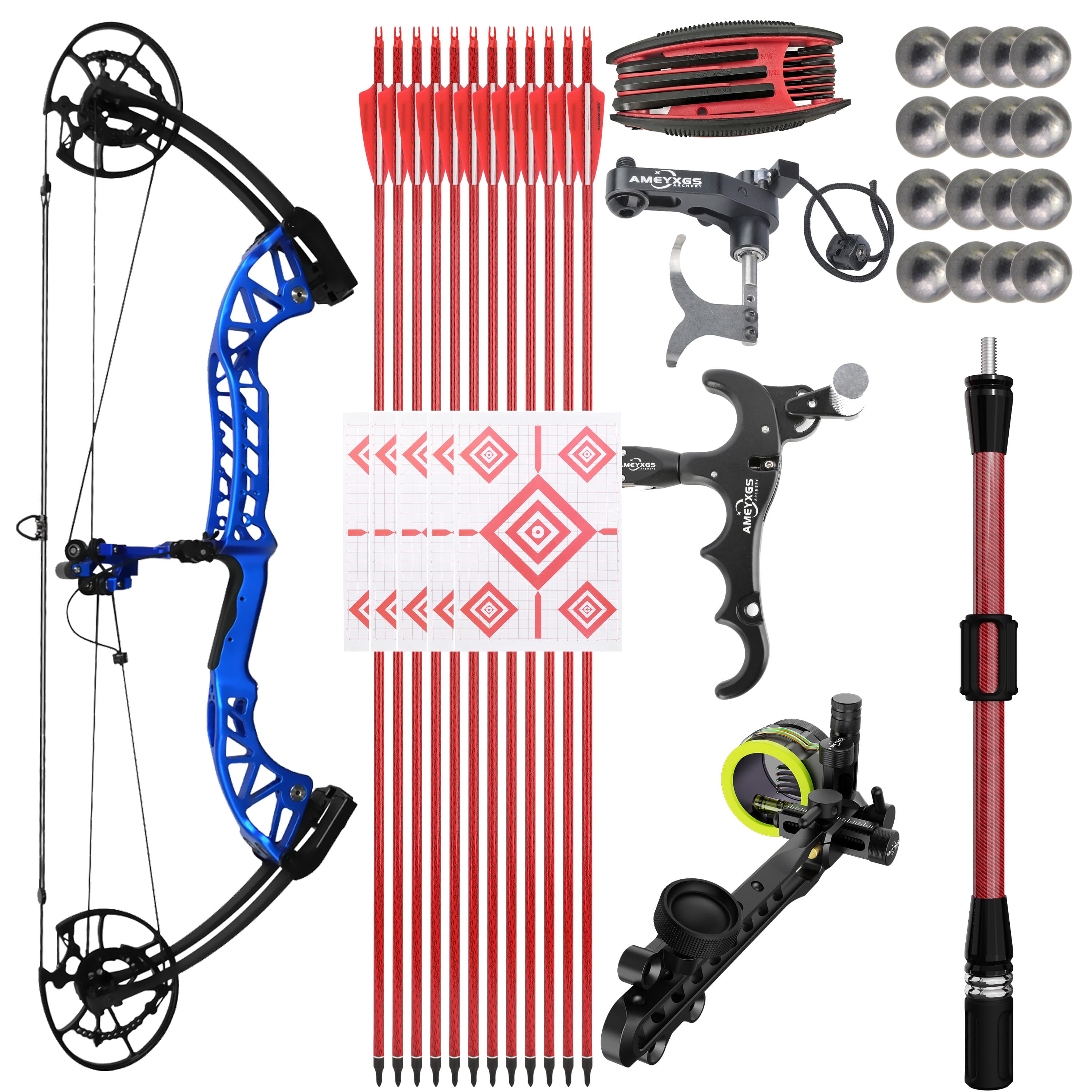 Compound Bow 30-65Lbs Kit Shooting Archery Hunting Bow 80% Let off