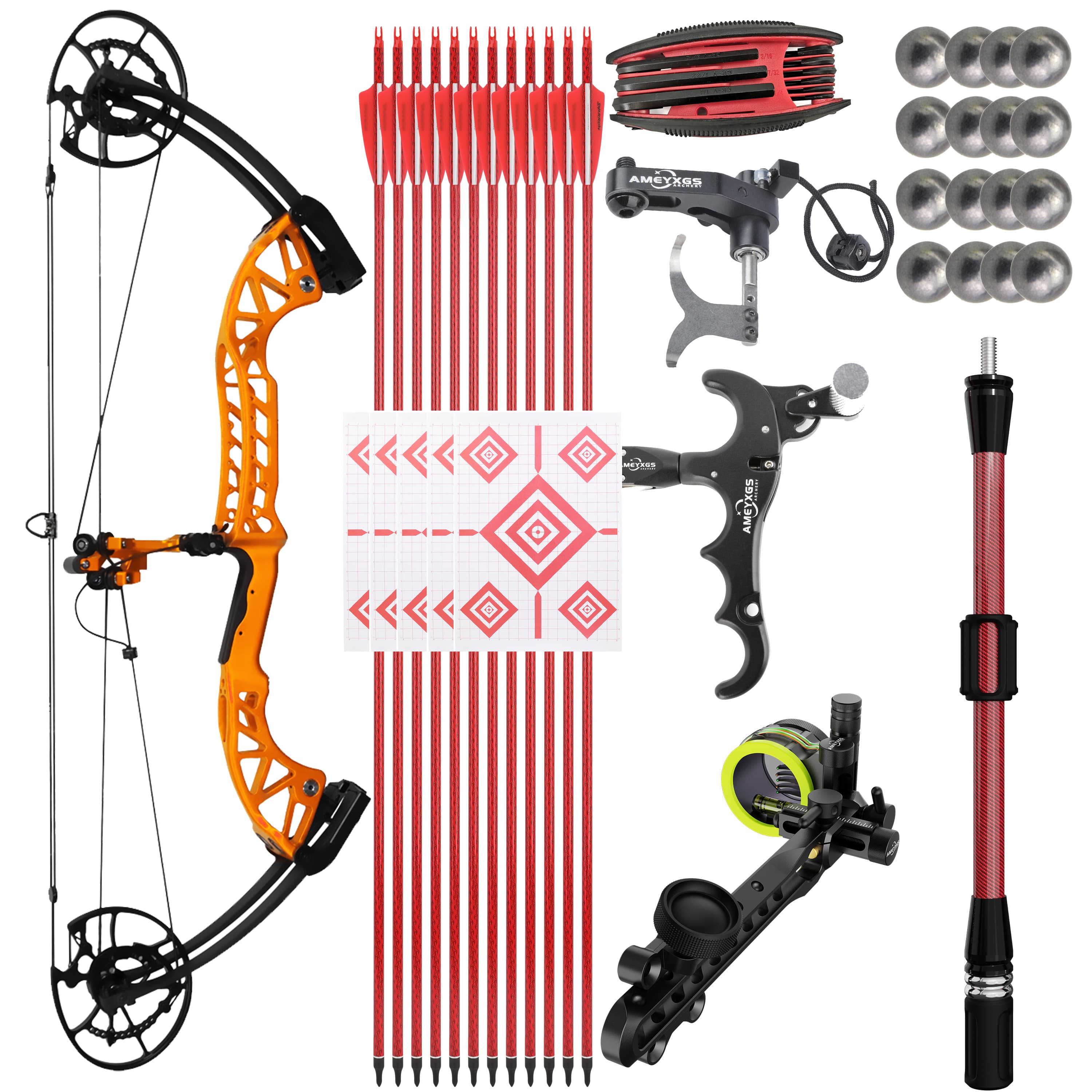 Compound Bow 30-65Lbs Kit Shooting Archery Hunting Bow 80% Let off