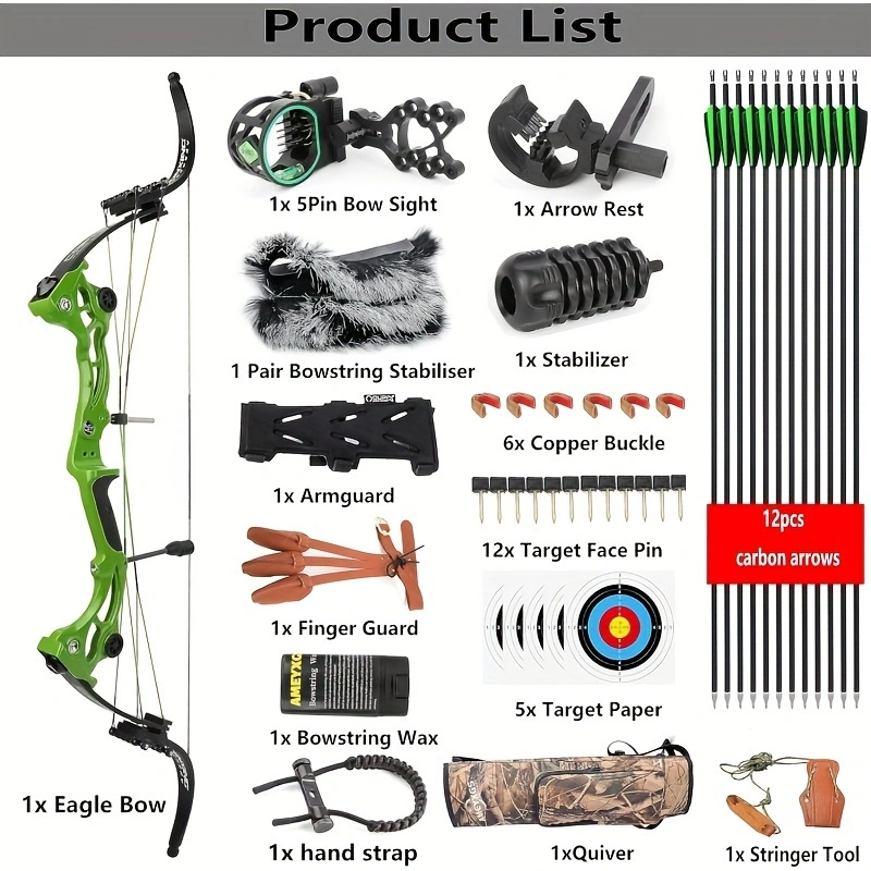 High quality aluminum alloy composite bow composite bow set with complete accessories, suitable for outdoor hunting and shooting