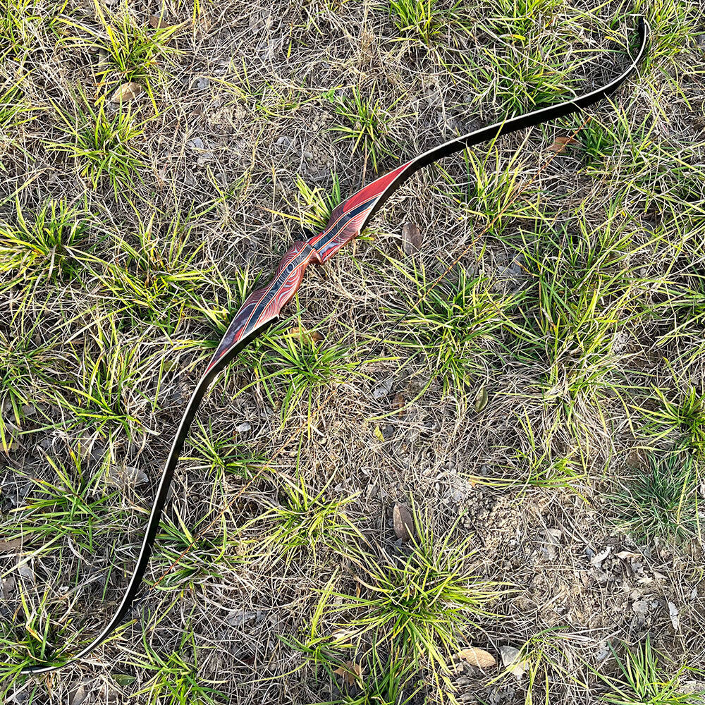 64'' Traditional Recurve Bow Longbow 30-60lbs Horsebow One Piece Archery Hunting