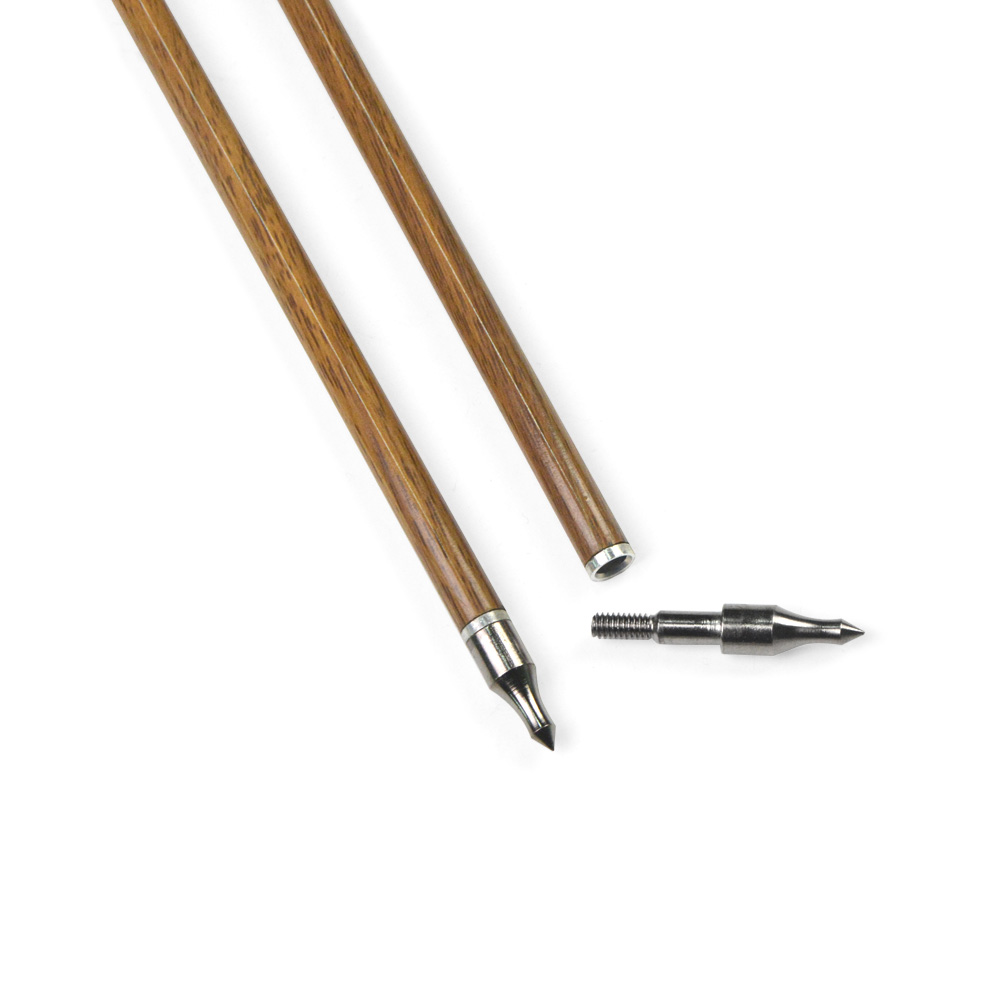 6pcs AF 500 Spine Pure Carbon Arrows – 23g with Steel Tip