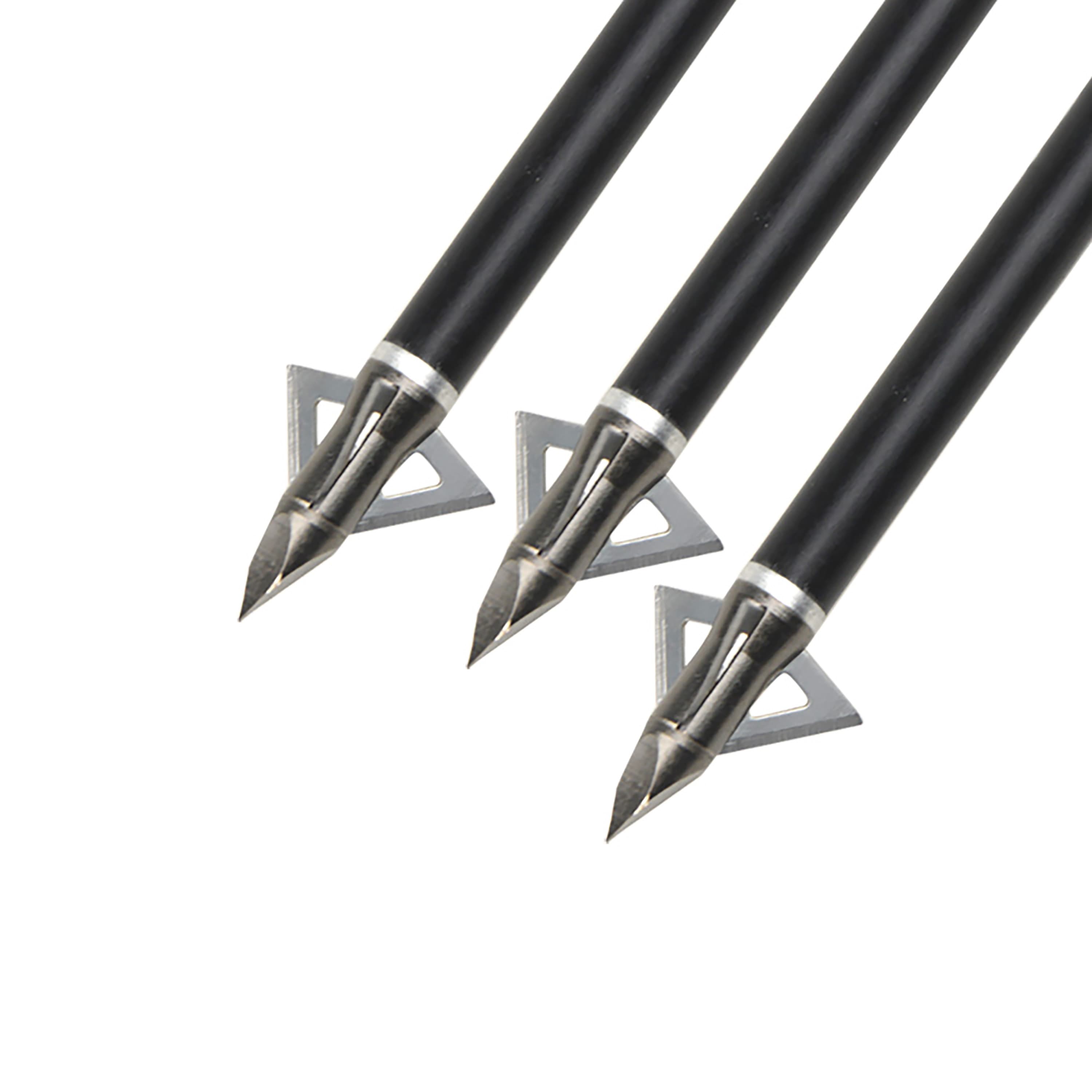 100 Grain Archery Arrowheads Blades Hunting Points Stainless Steel