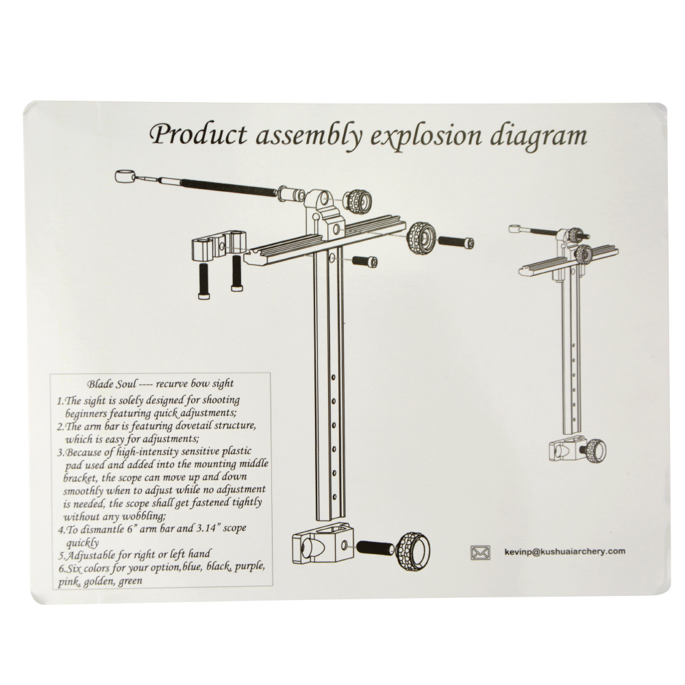 Short Recurve Bow Sight for Right & Left Hand