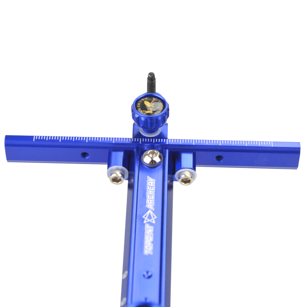 TR1007 Recurve Bow Sight Red Blue Aluminum Alloy Fiber