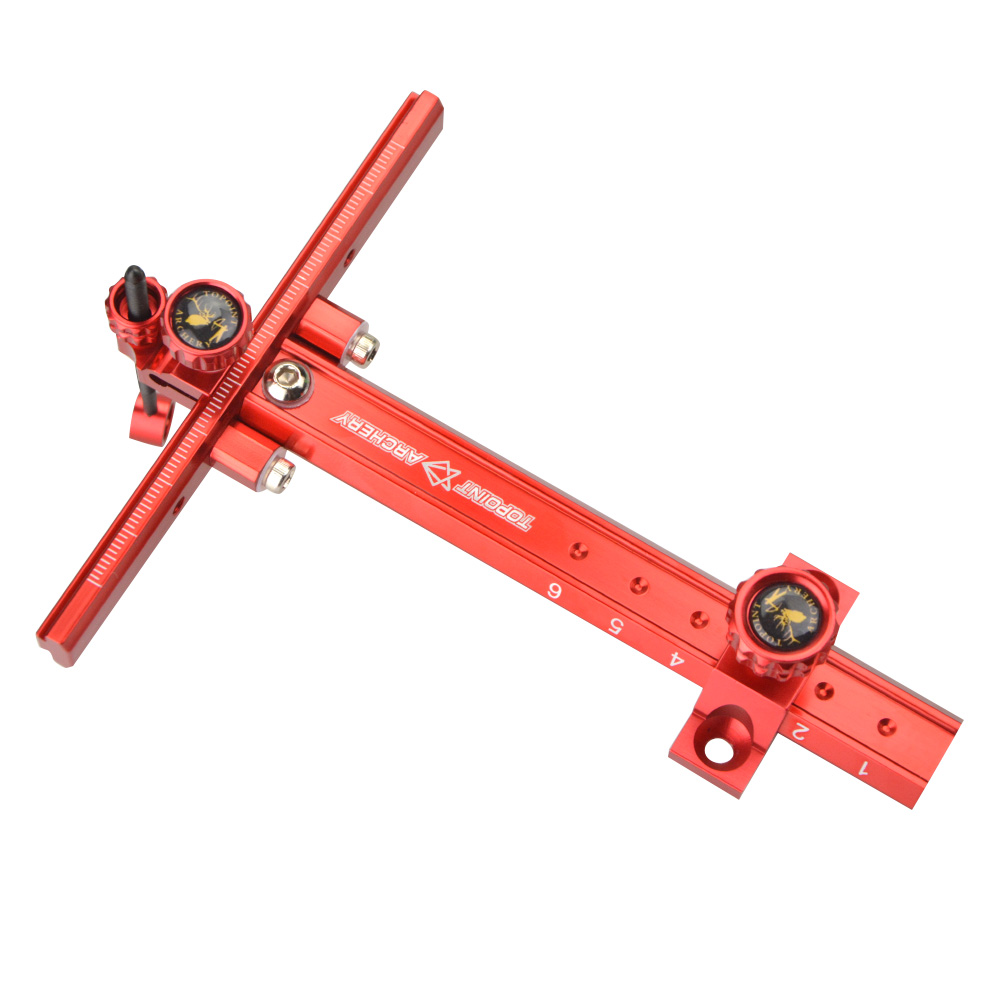 TR1007 Recurve Bow Sight Red Blue Aluminum Alloy Fiber