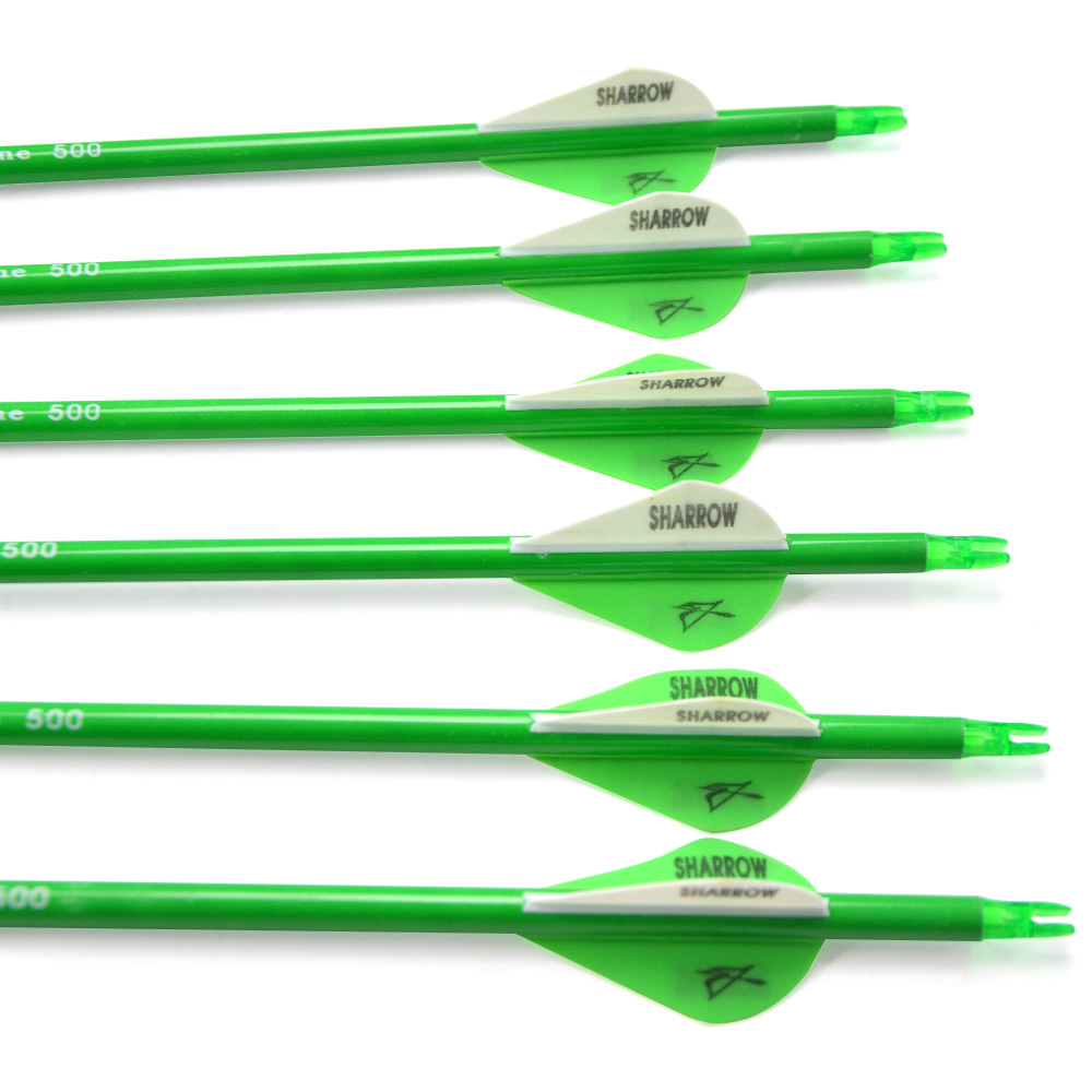 12pcs Colorful Carbon Arrows with 2-inch Rubber Fletching