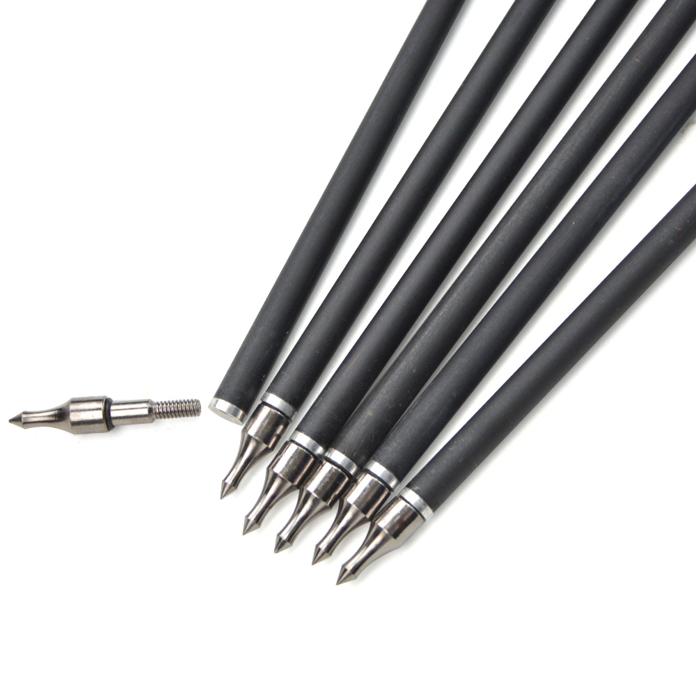 12pcs Colorful Carbon Arrows with 2-inch Rubber Fletching