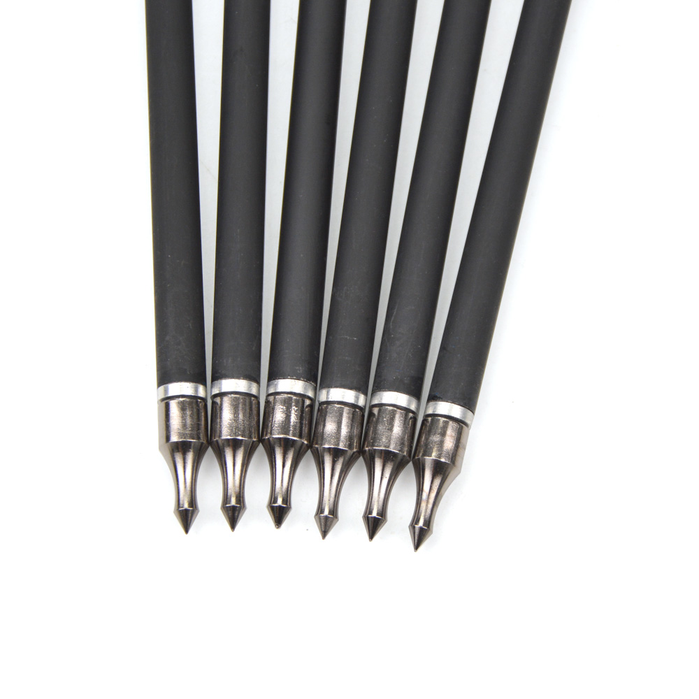 12pcs Colorful Carbon Arrows with 2-inch Rubber Fletching