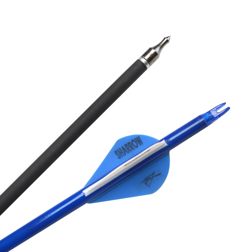 12pcs Colorful Carbon Arrows with 2-inch Rubber Fletching